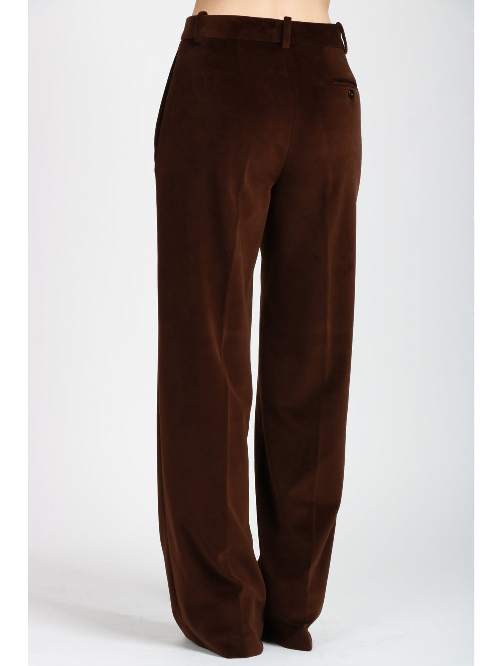 CIRCOLO 1901 Pantaloni in Velluto Marrone con Gamba Dritta Marrone