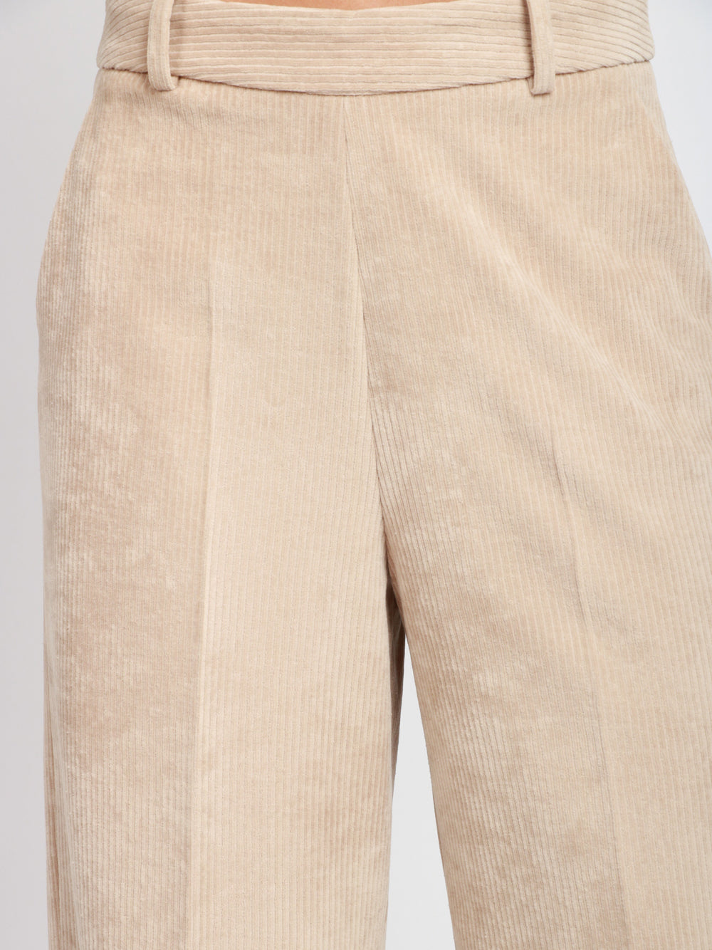 CIRCOLO 1901 Pantaloni in Velluto Beige a Coste Beige