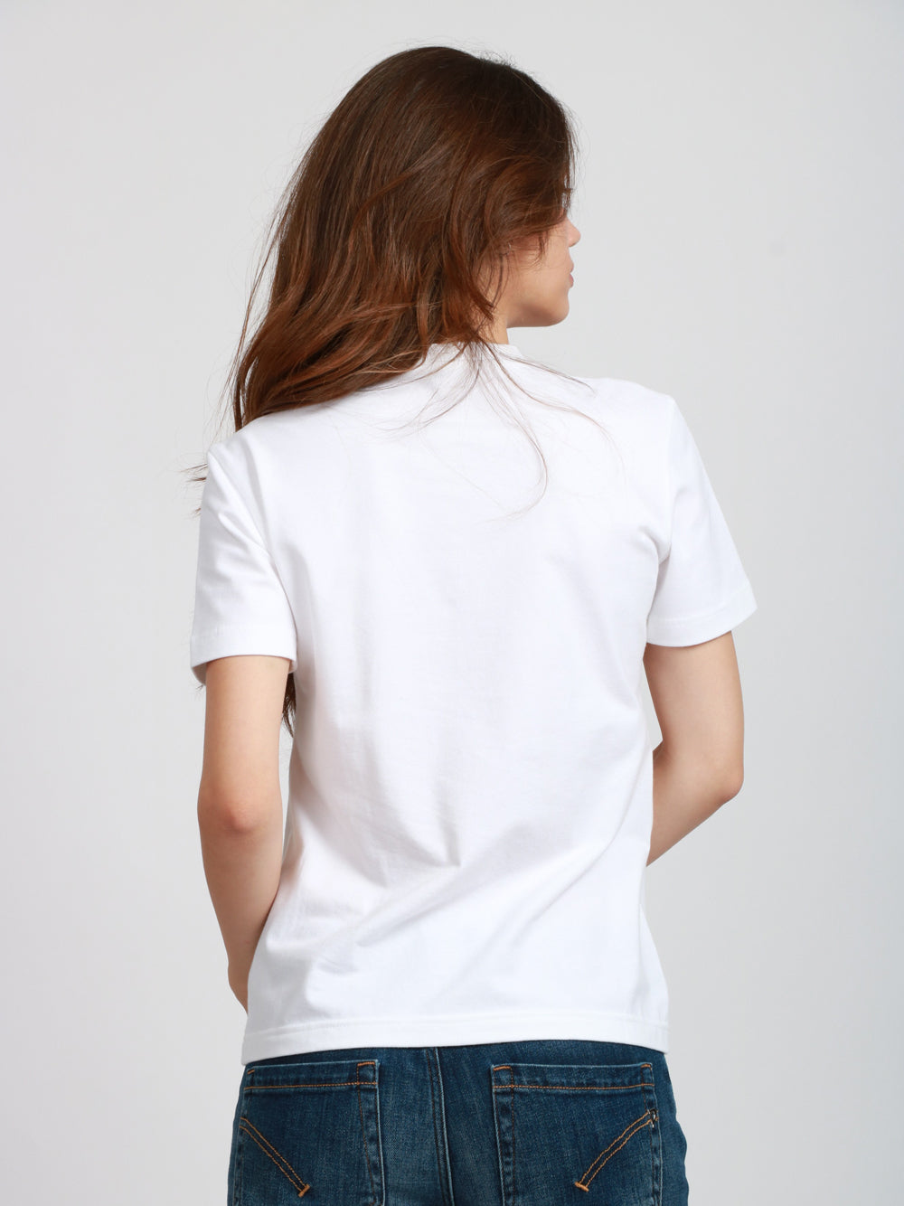 CIRCOLO 1901 T-shirt in Cotone Bianca Girocollo a Tinta Unita Bianco