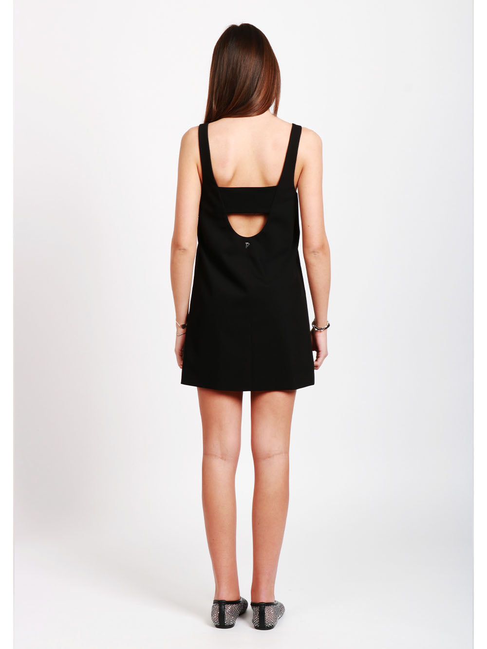 DONDUP Vestito Corto Tubino in Twill Nero Nero