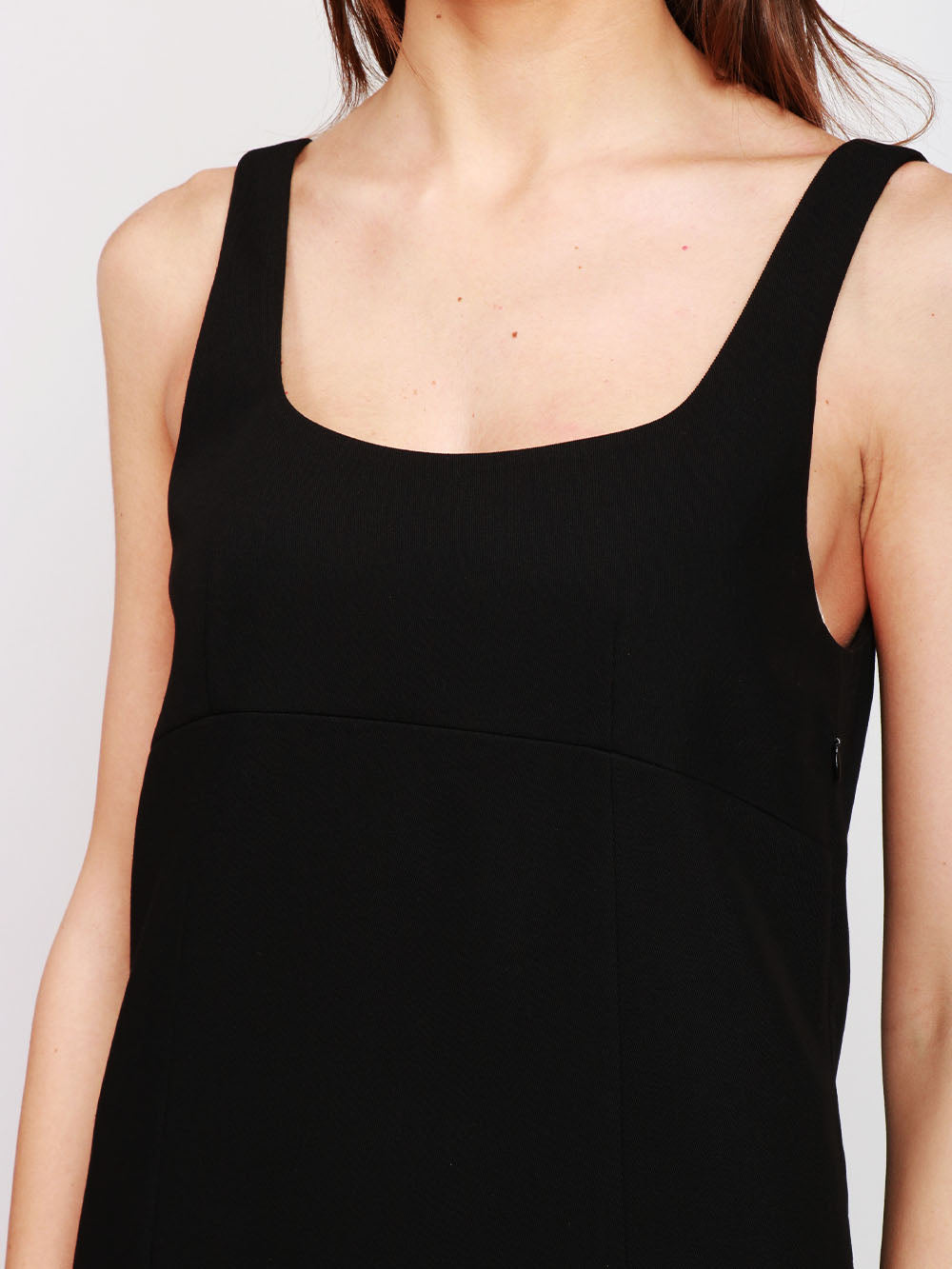 DONDUP Vestito Corto Tubino in Twill Nero Nero