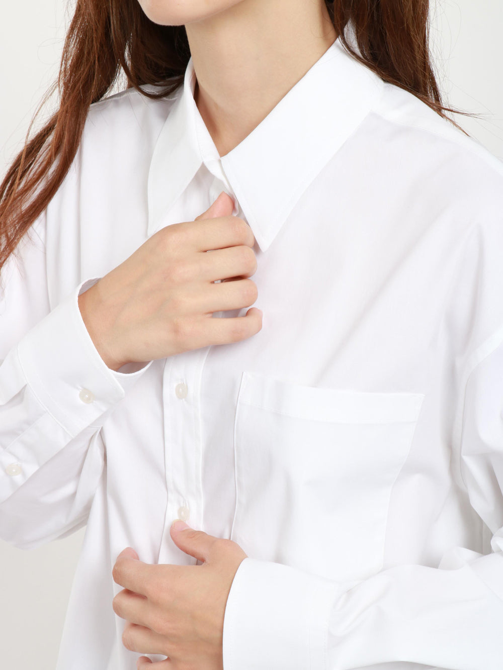DONDUP Camicia Over in Popeline di Cotone Bianca Bianco