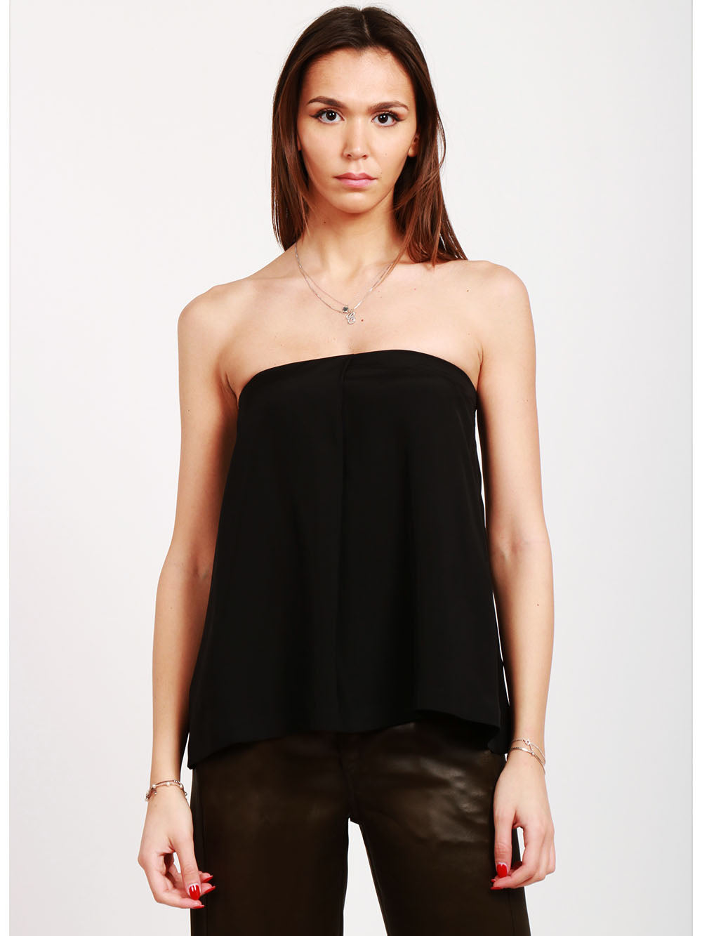 DONDUP Top a Fascia Nero Nero