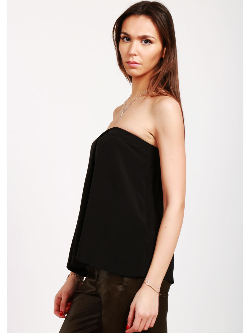 DONDUP Top a Fascia Nero Nero