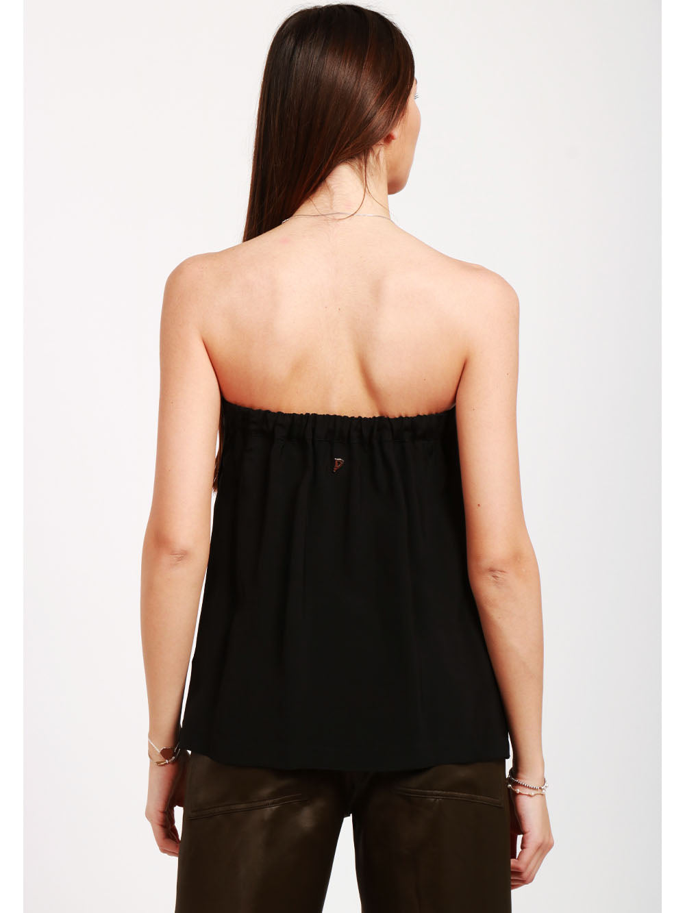 DONDUP Top a Fascia Nero Nero