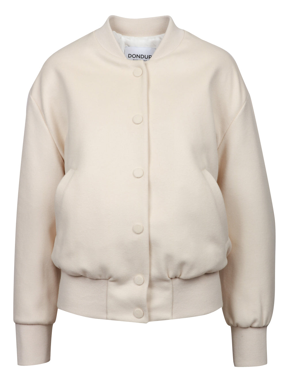 DONDUP Bomber Imbottito in Cashmere Panna Panna