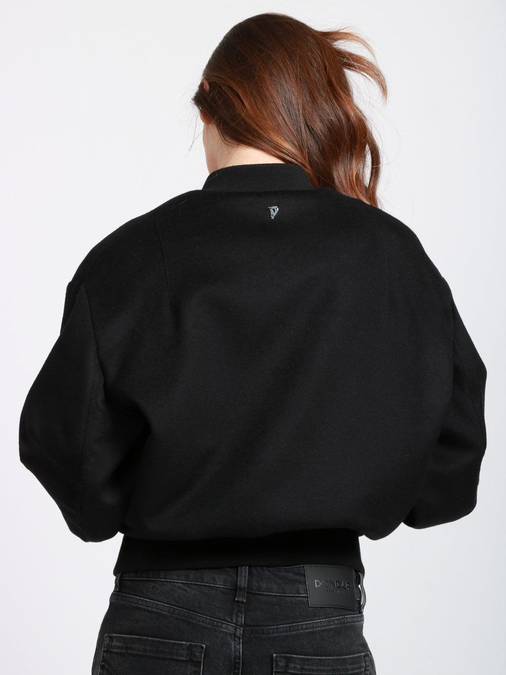 DONDUP Bomber Imbottito in Cashmere Nero Nero