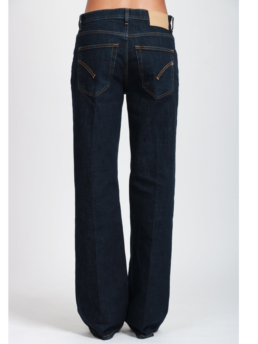 DONDUP Jeans Jacklyn Wide Leg in Denim Stretch Denim scuro