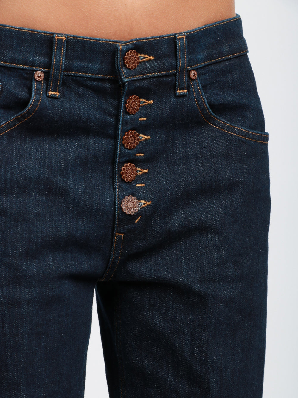 DONDUP Jeans Jacklyn Wide Leg in Denim Stretch Denim scuro