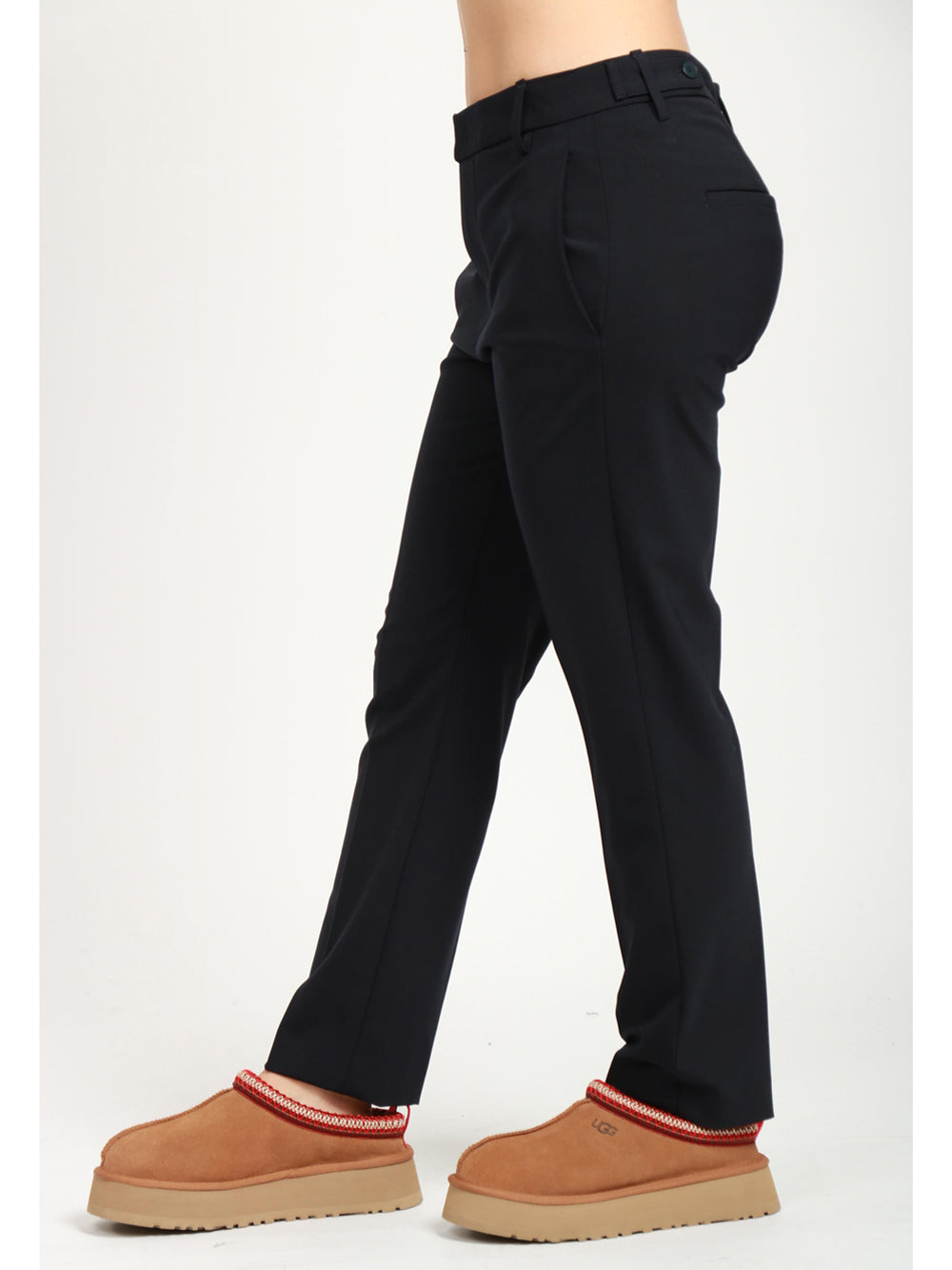 DONDUP Pantaloni Ariel 27 Inches in Fresco Lana Blu Notte Blu