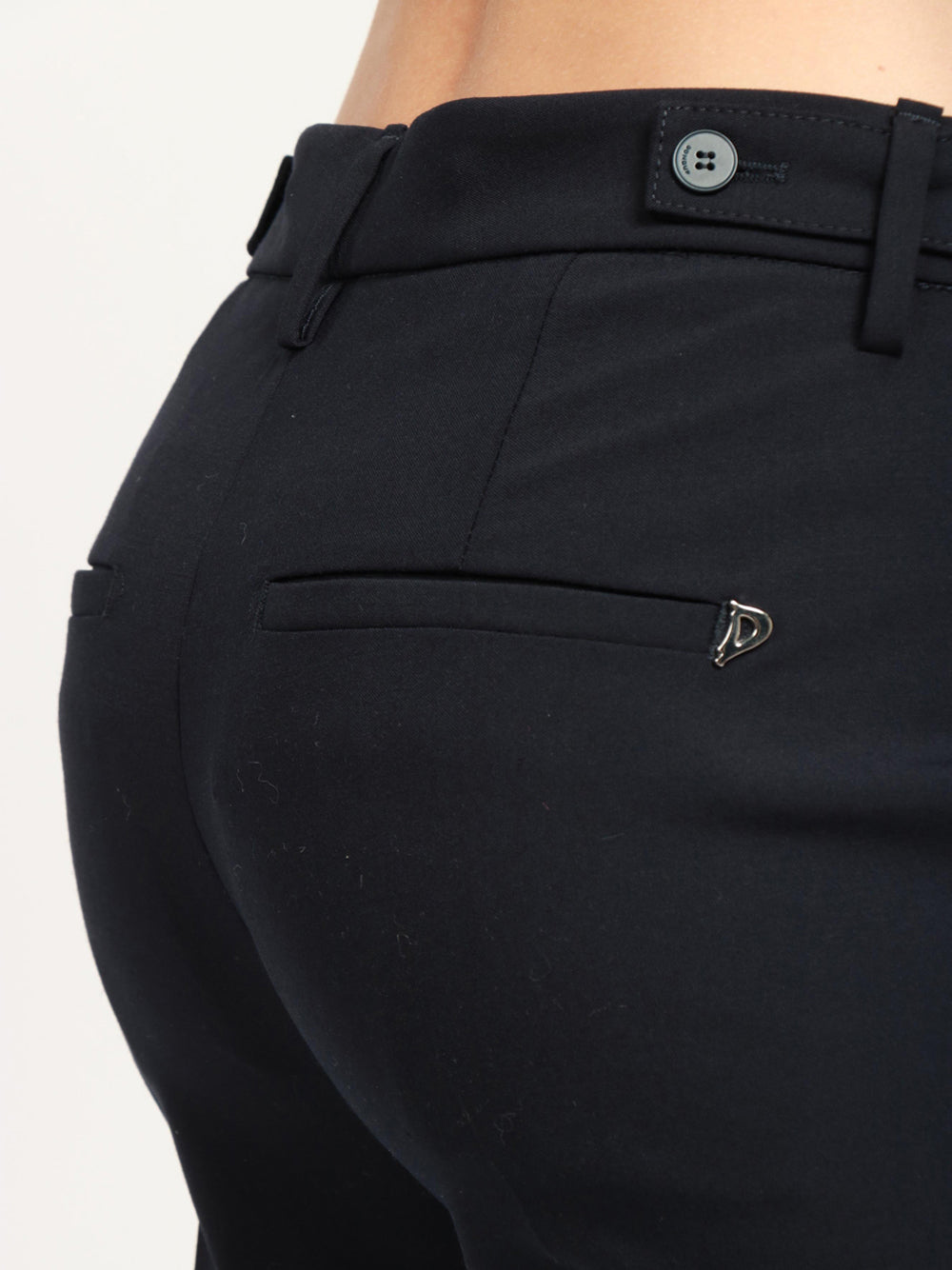 DONDUP Pantaloni Ariel 27 Inches in Fresco Lana Blu Notte Blu
