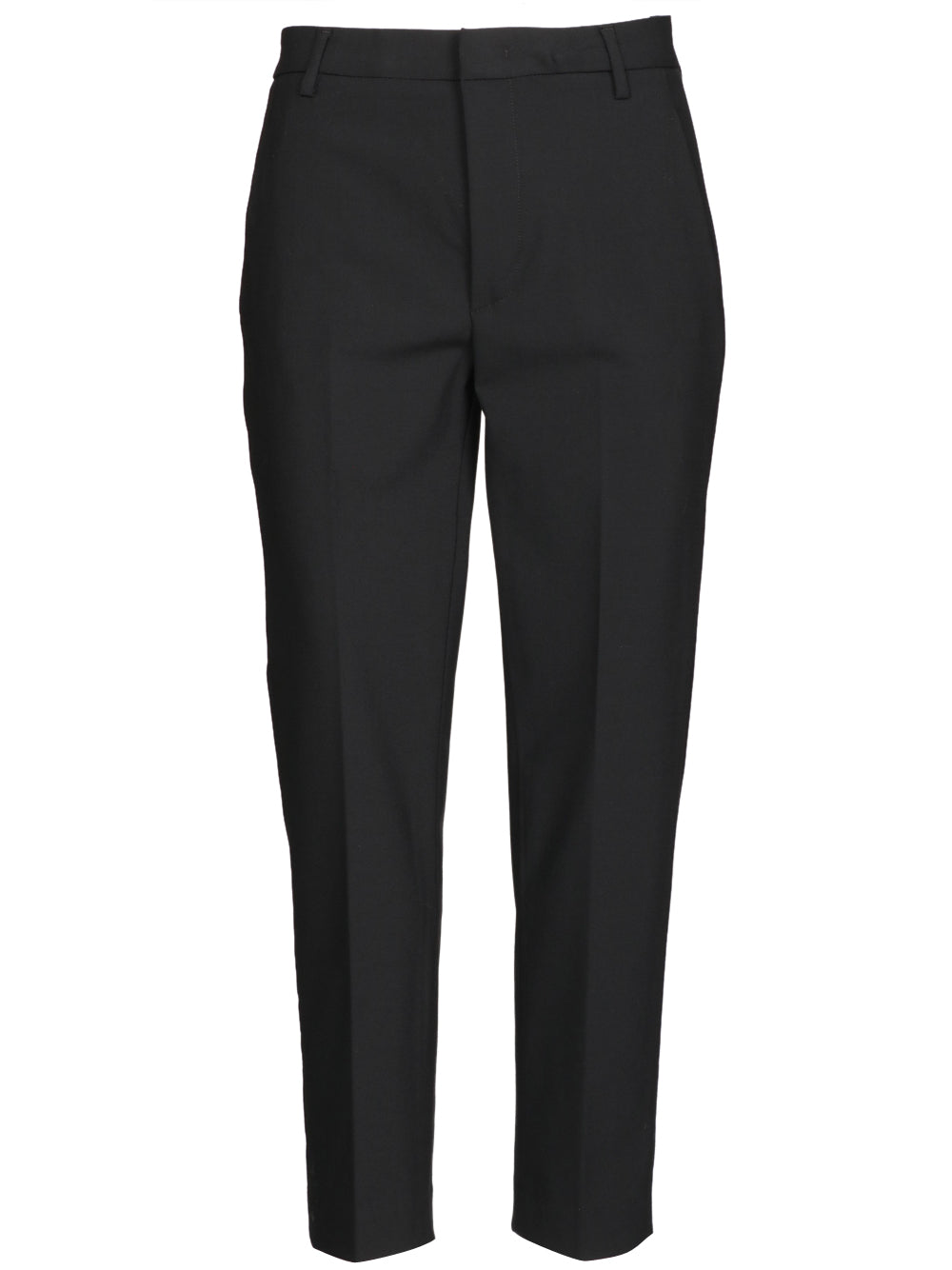 DONDUP Pantaloni Nima in Misto Lana Neri Nero