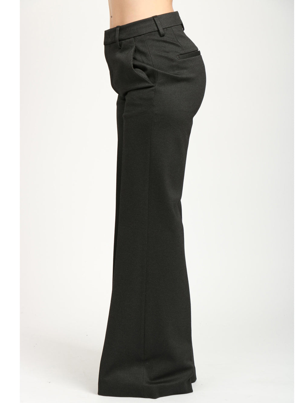 DONDUP Pantaloni Janice Palazzo Grigi a Fantasia Nero