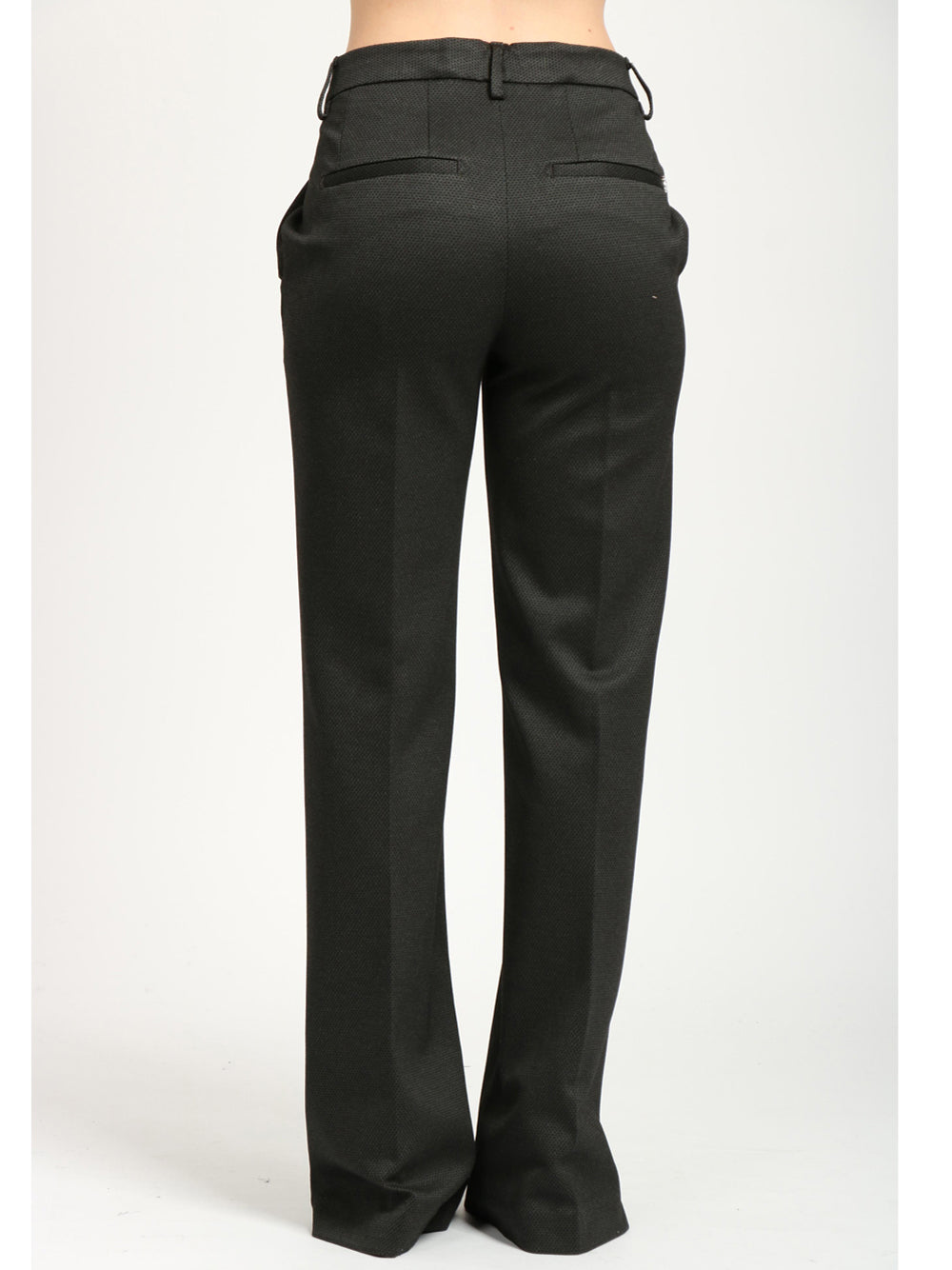 DONDUP Pantaloni Janice Palazzo Grigi a Fantasia Nero