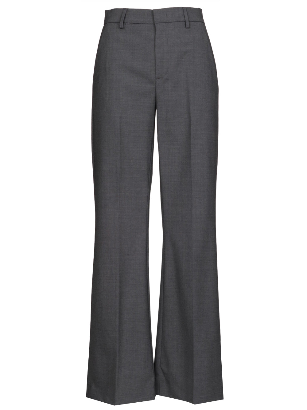DONDUP Pantaloni Janice Palazzo in Fresco Lana Grigi Grigio