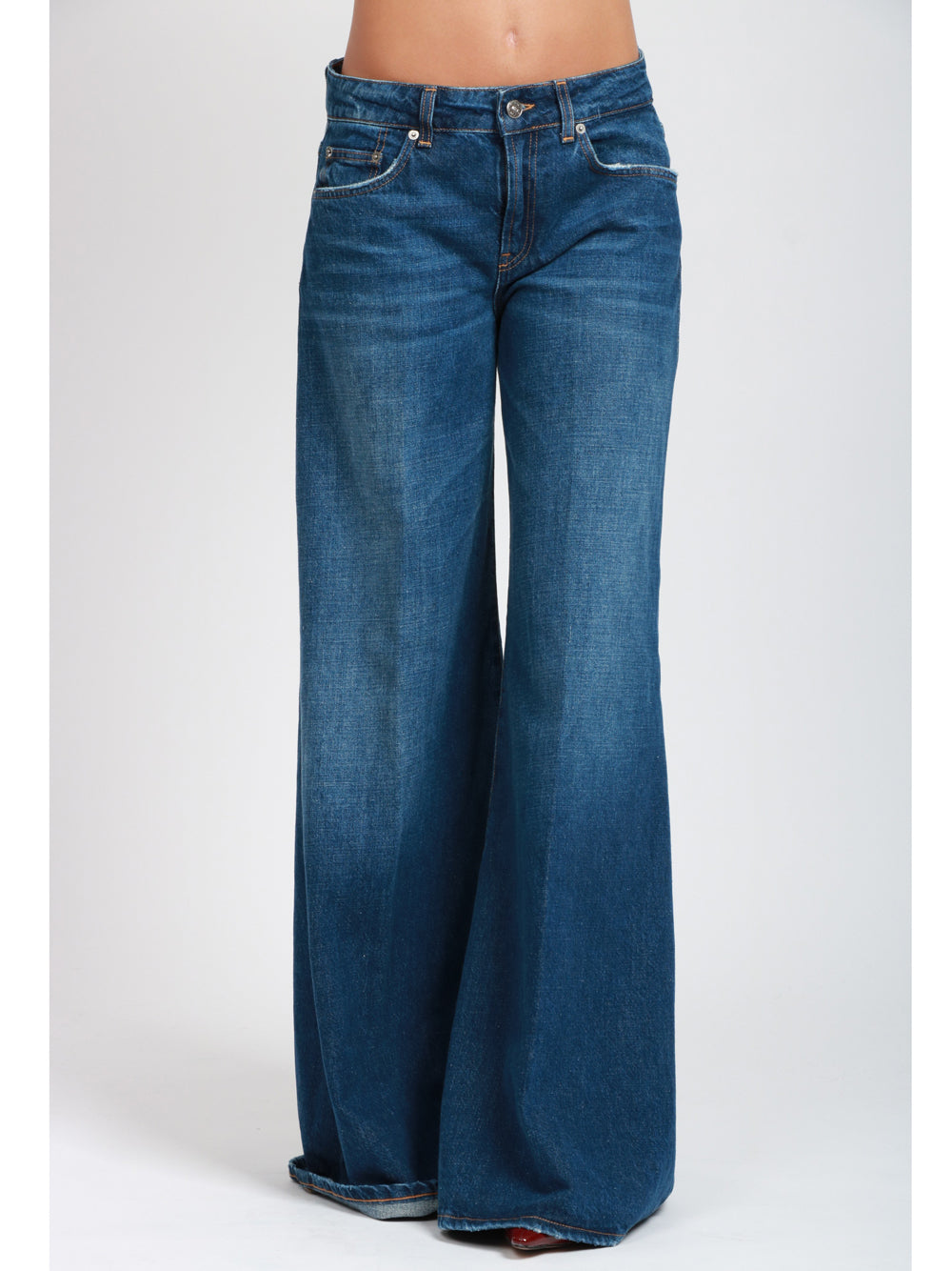 DONDUP Jeans Marlen Wide Leg in Denim Blu Denim
