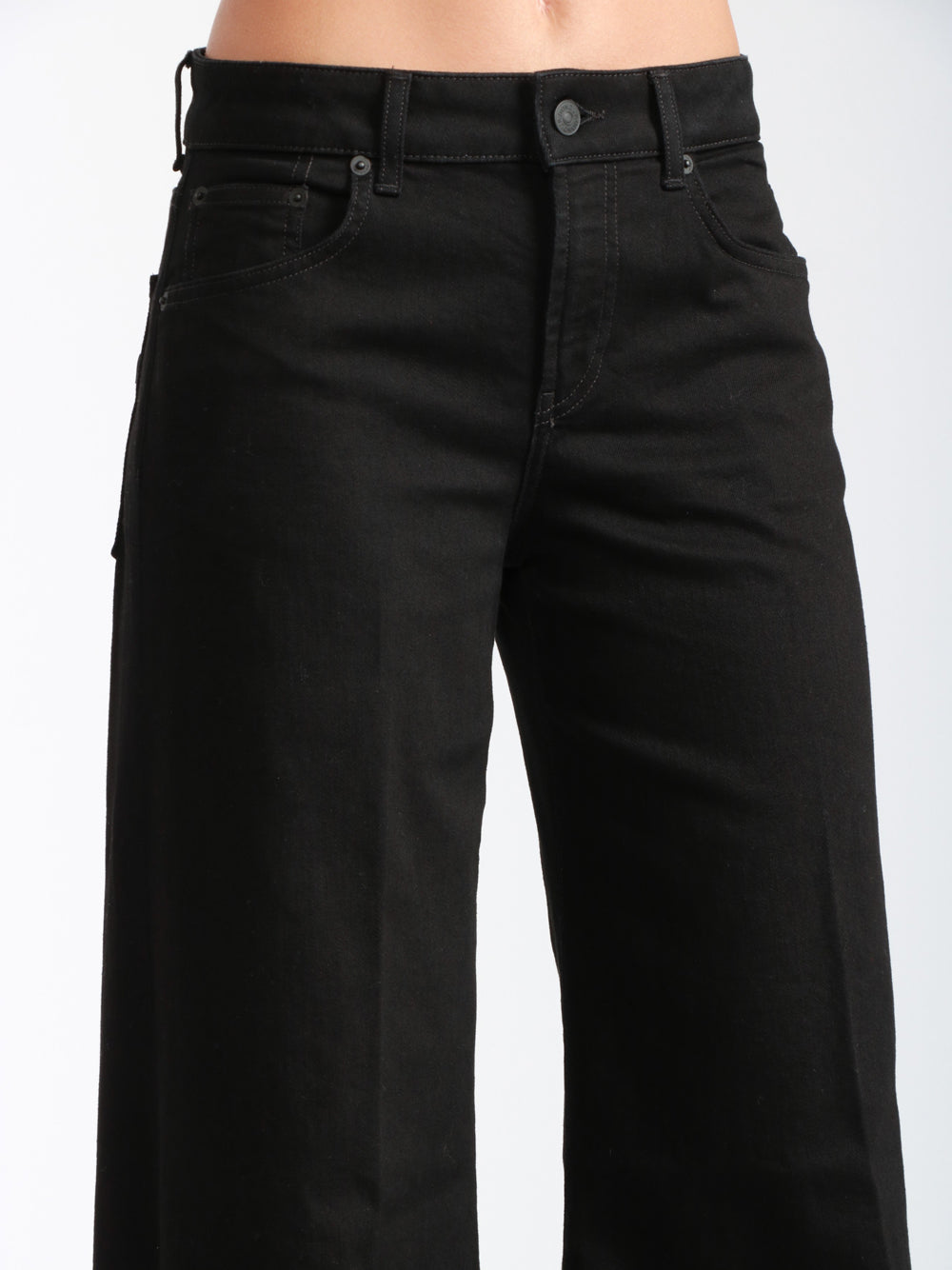 DONDUP Pantaloni Marlen Wide Leg Neri Denim Nero
