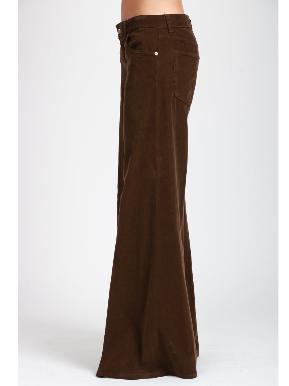 DONDUP Pantaloni Marlen in Velluto Testa di Moro Testa di moro