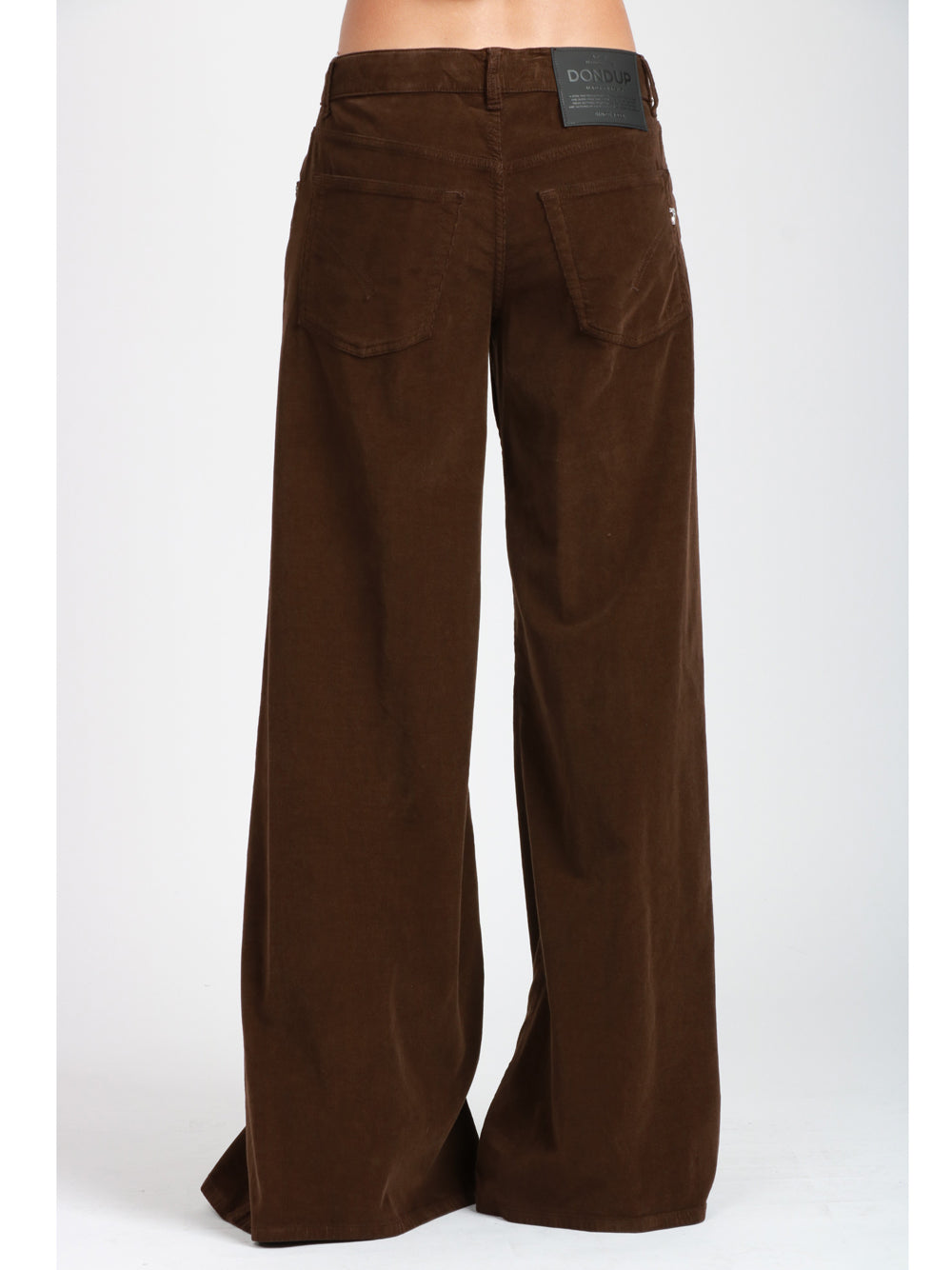 DONDUP Pantaloni Marlen in Velluto Testa di Moro Testa di moro