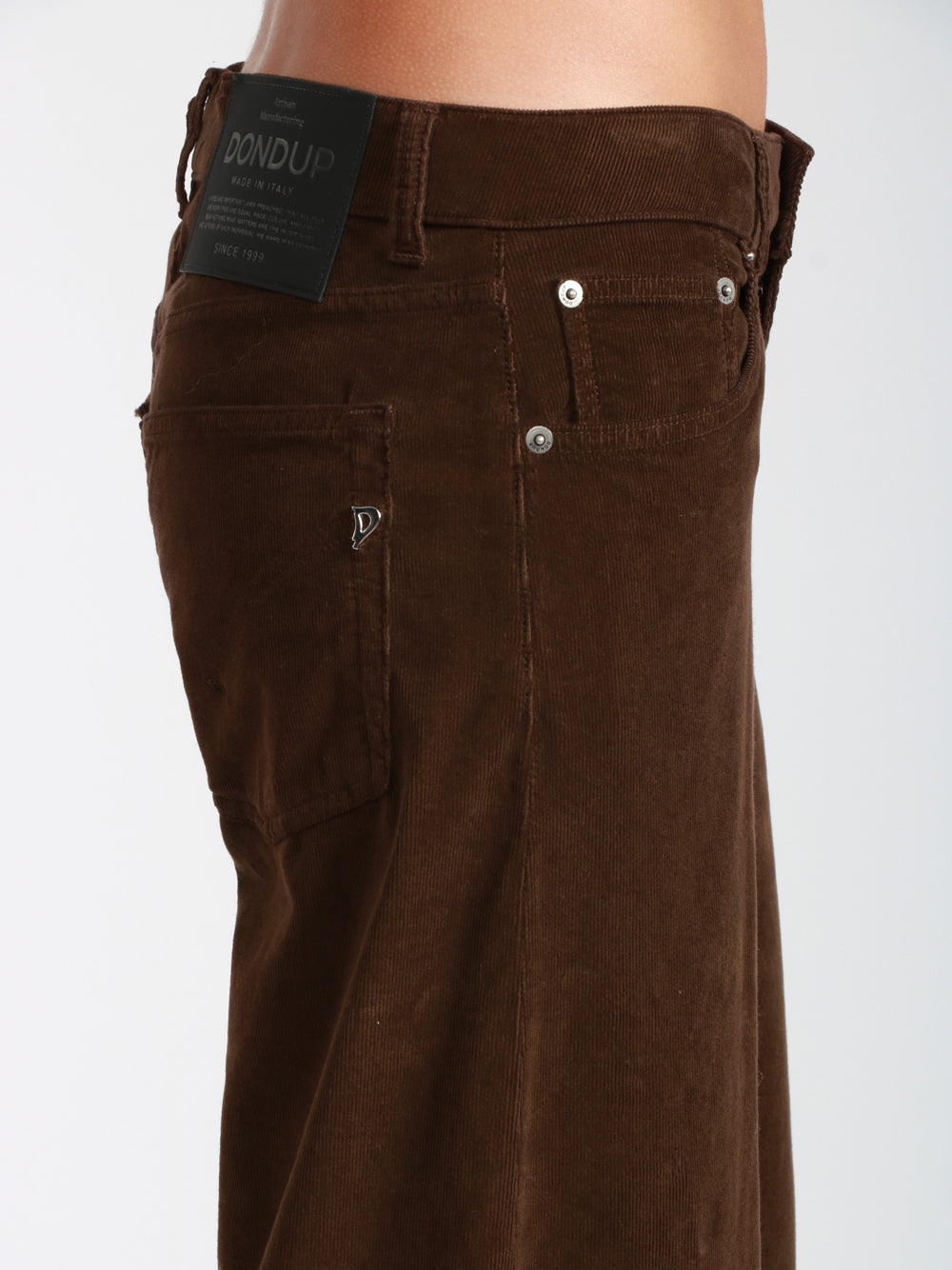DONDUP Pantaloni Marlen in Velluto Testa di Moro Testa di moro