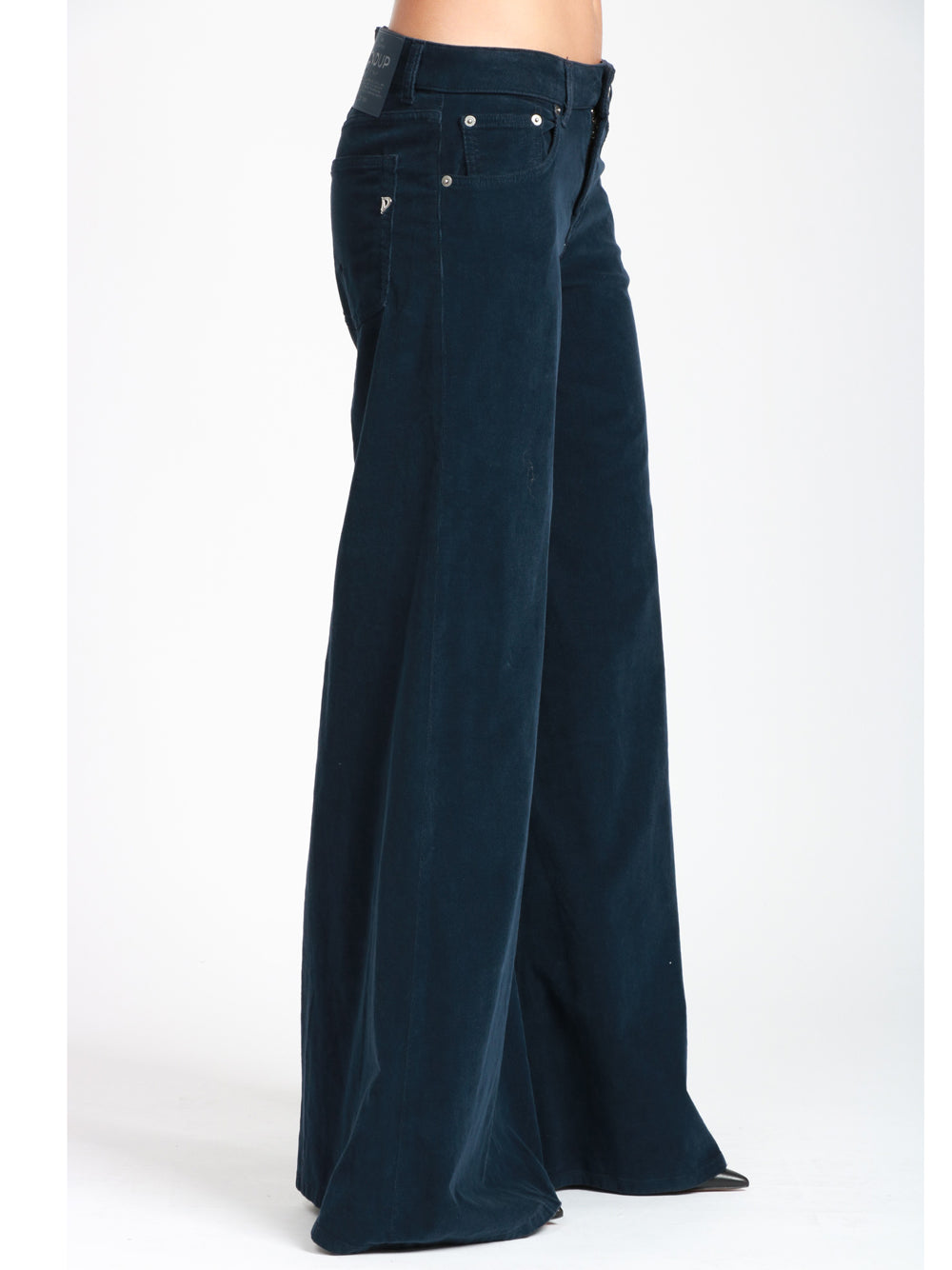DONDUP Pantaloni Marlen in Velluto Blu Blu
