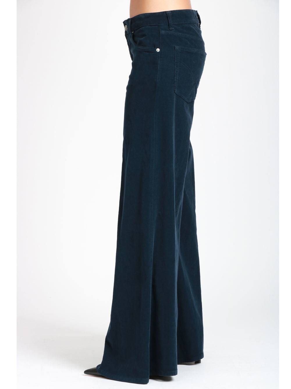 DONDUP Pantaloni Marlen in Velluto Blu Blu