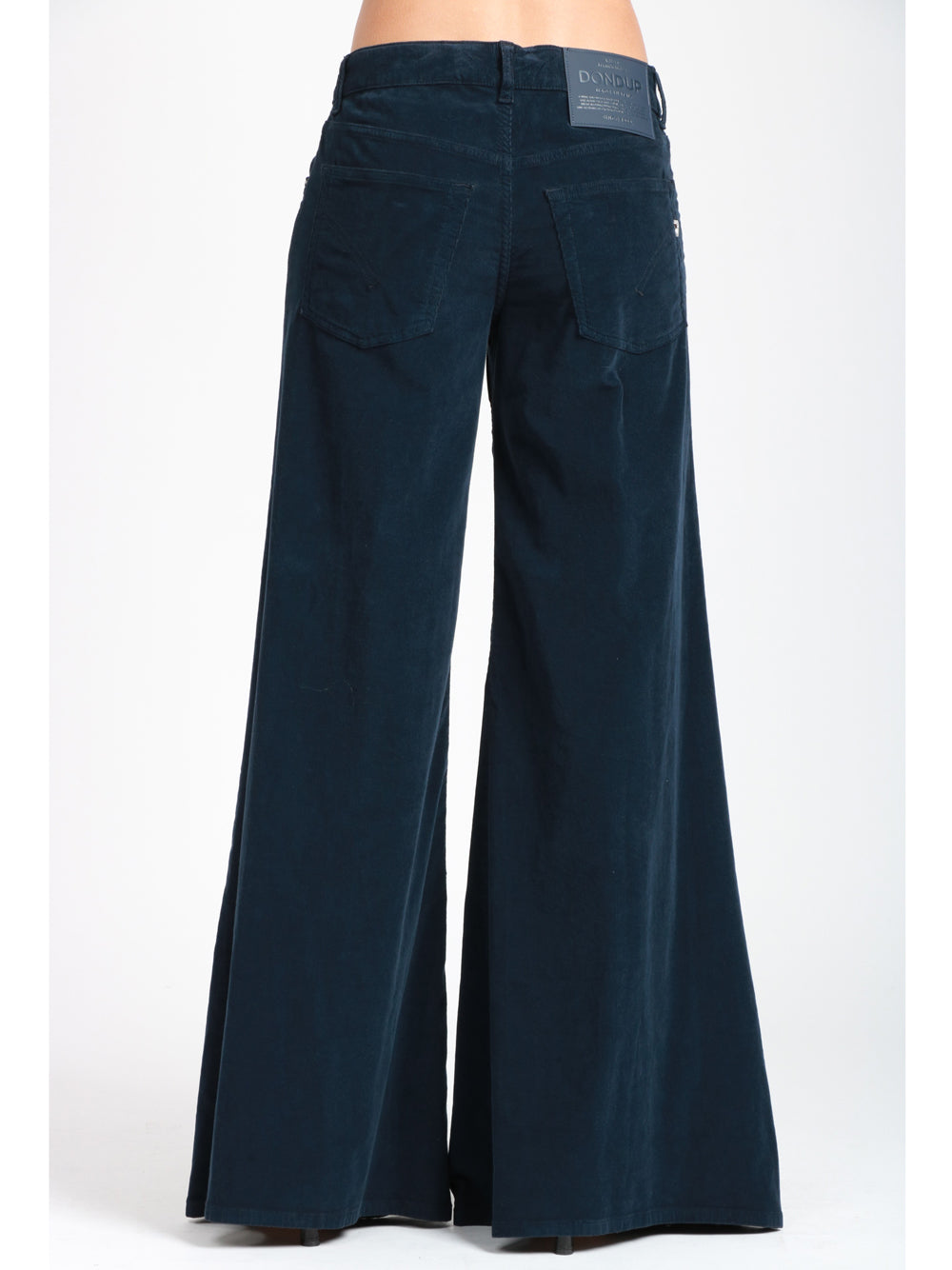 DONDUP Pantaloni Marlen in Velluto Blu Blu