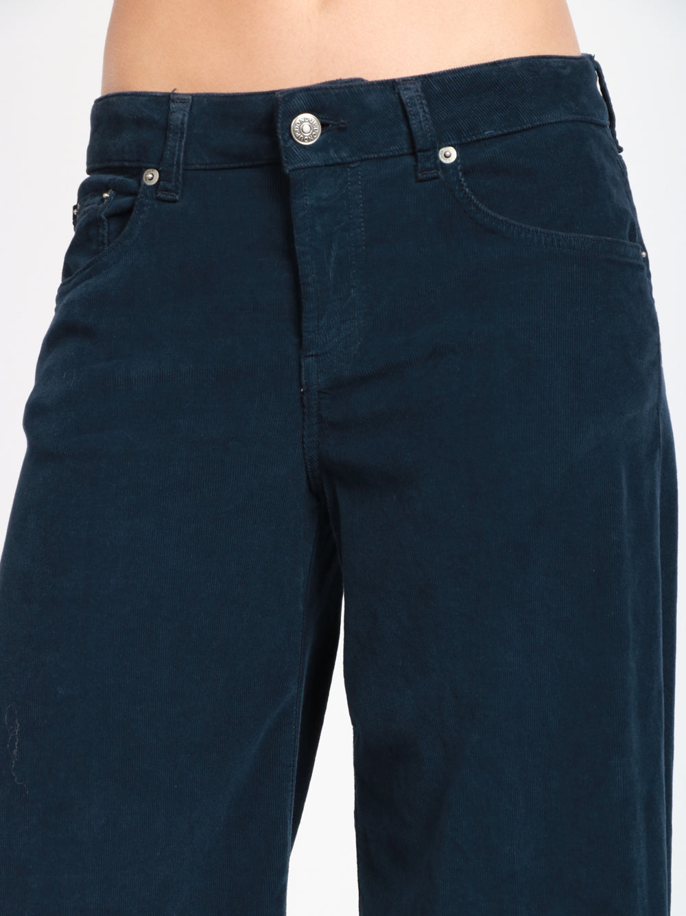 DONDUP Pantaloni Marlen in Velluto Blu Blu