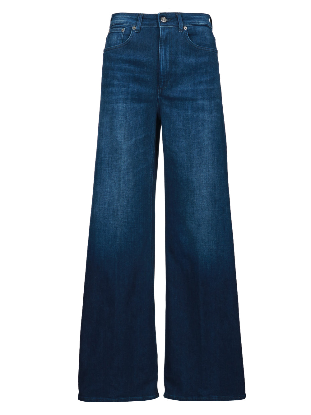 DONDUP Jeans Beatrix Gamba Larga in Denim di Cotone Blu Denim scuro