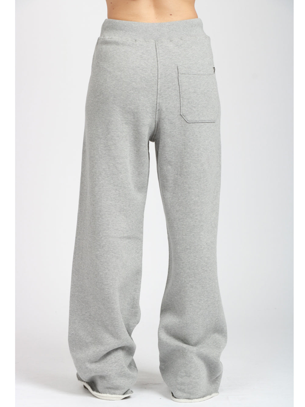 DONDUP Pantaloni Gamba Larga in Felpa Garzata Grigio Grigio