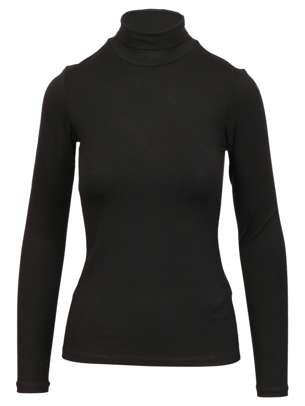 DONDUP Maglia in Misto Cashmere Nera con Collo Alto Nero