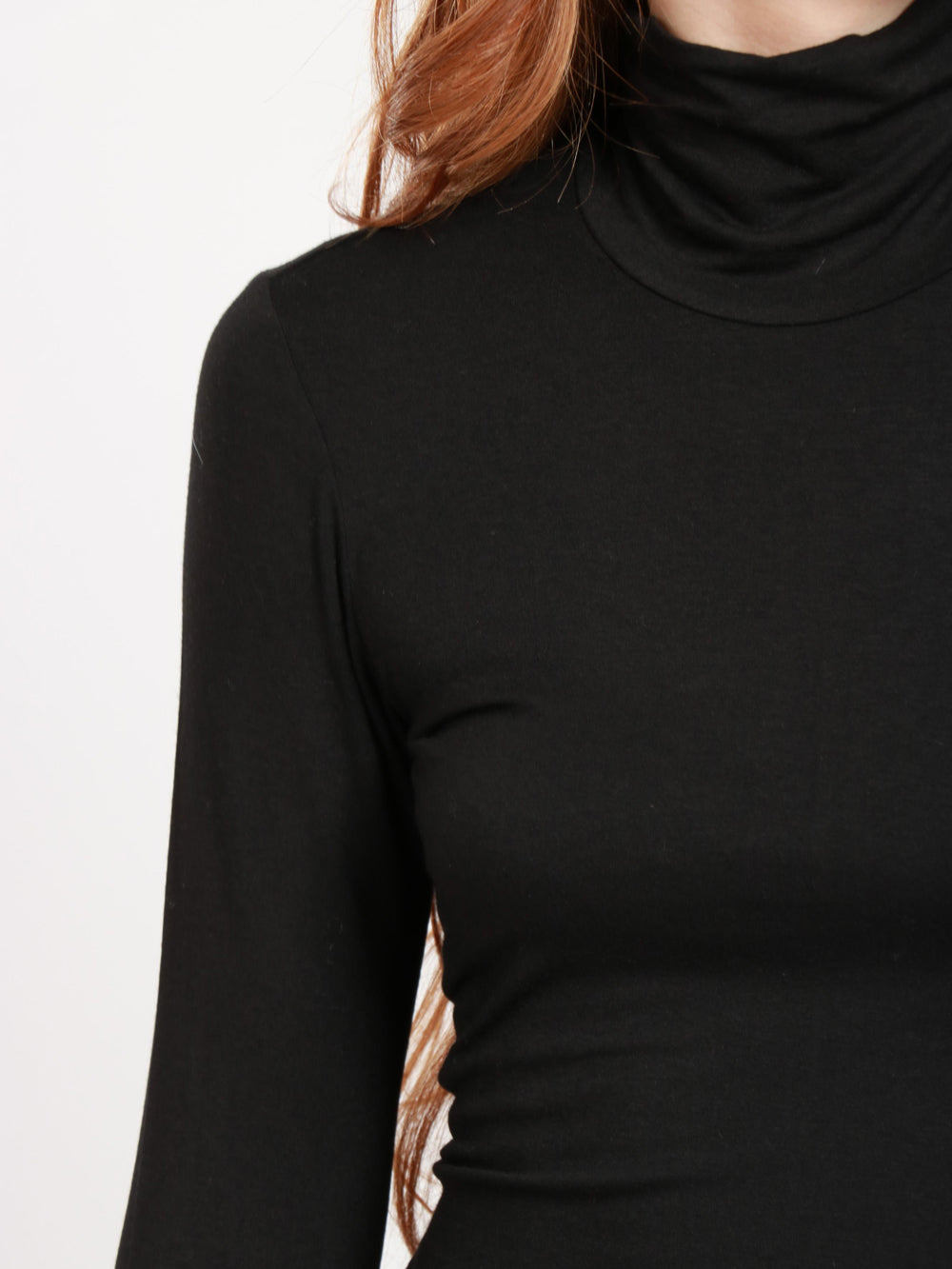 DONDUP Maglia in Misto Cashmere Nera con Collo Alto Nero