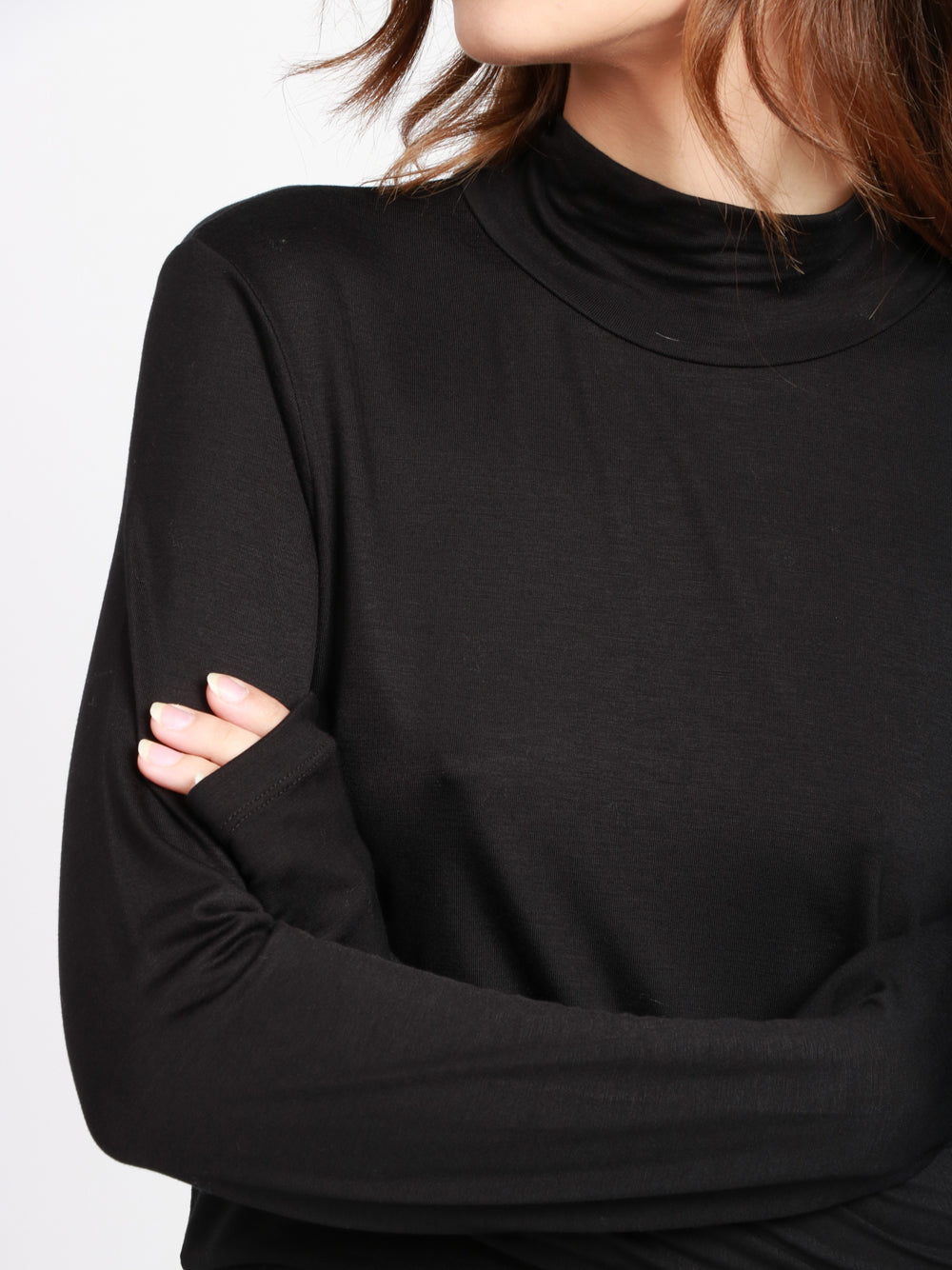 DONDUP Maglia Nera Collo Alto e Maniche Lunghe Nero