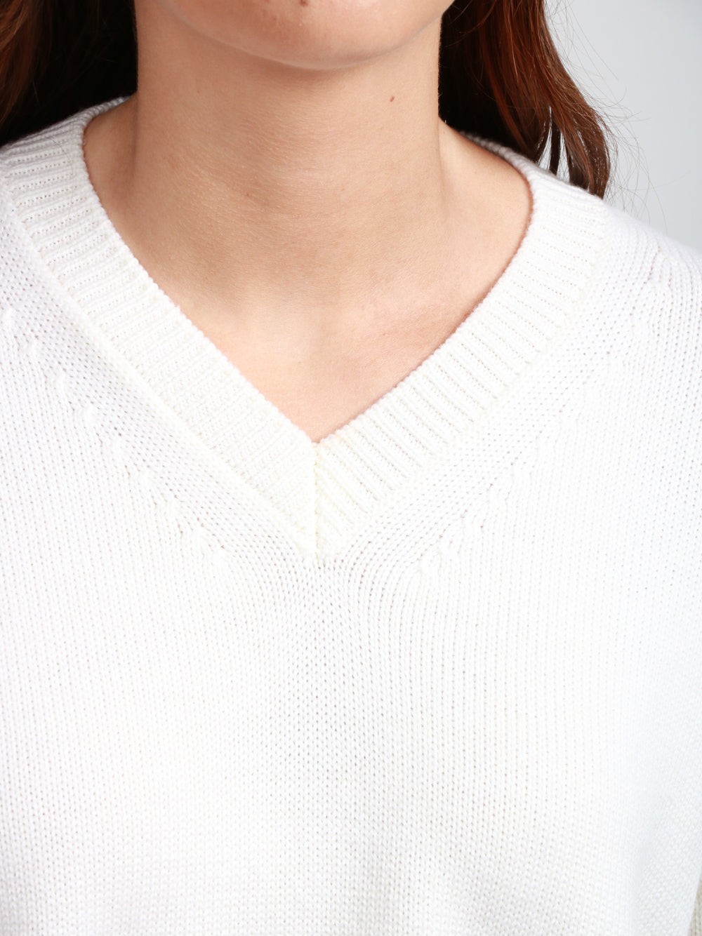 DONDUP Maglia in Lana Panna Crop Panna