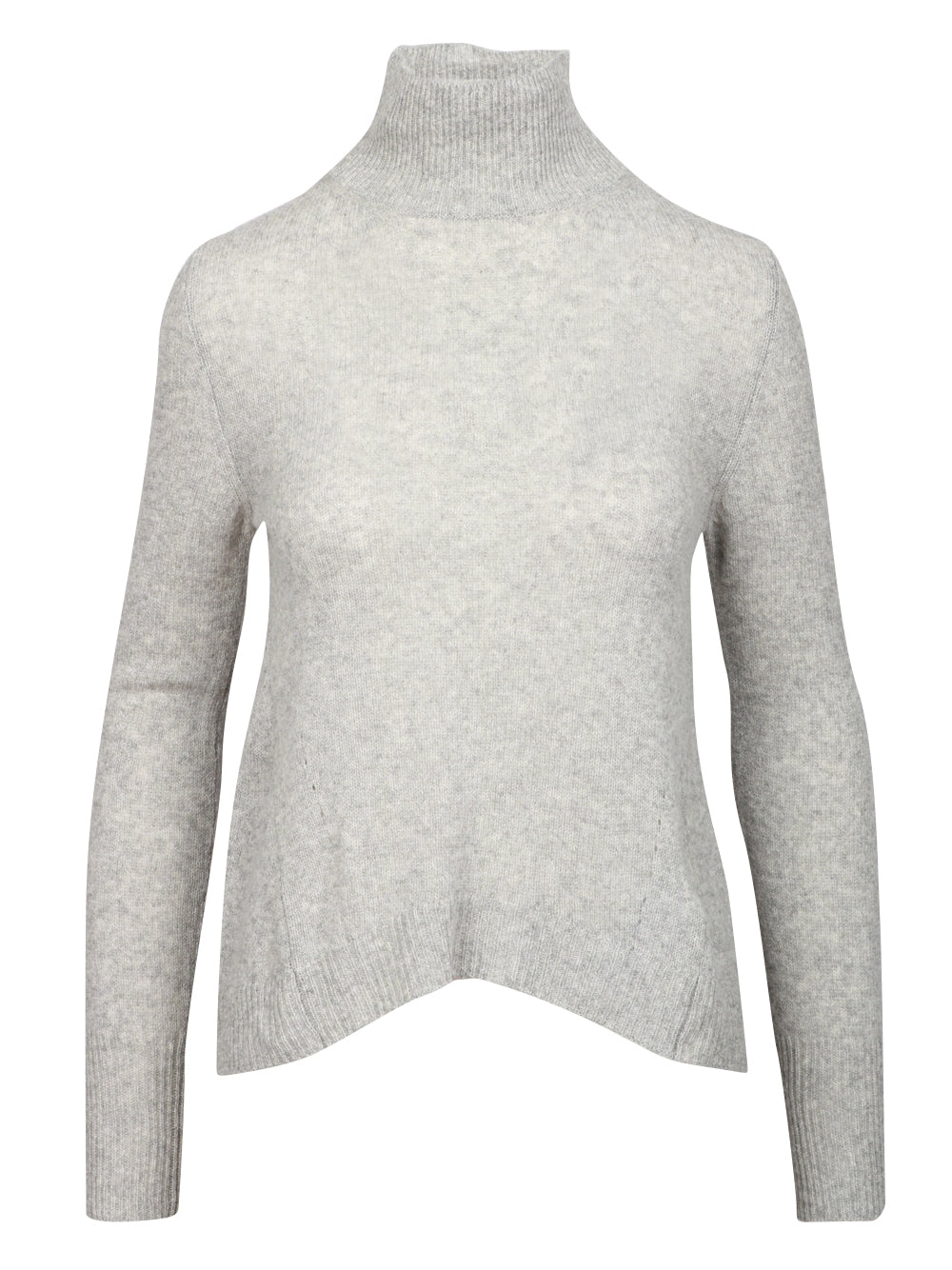 DONDUP Maglia in Misto Cashmere Grigia con Collo Alto Grigio