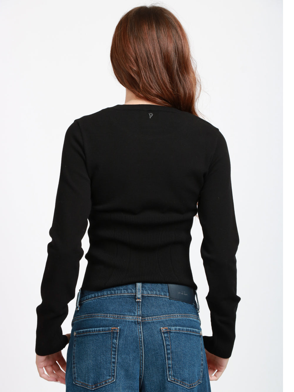 DONDUP Maglia in Viscosa Nera Nero