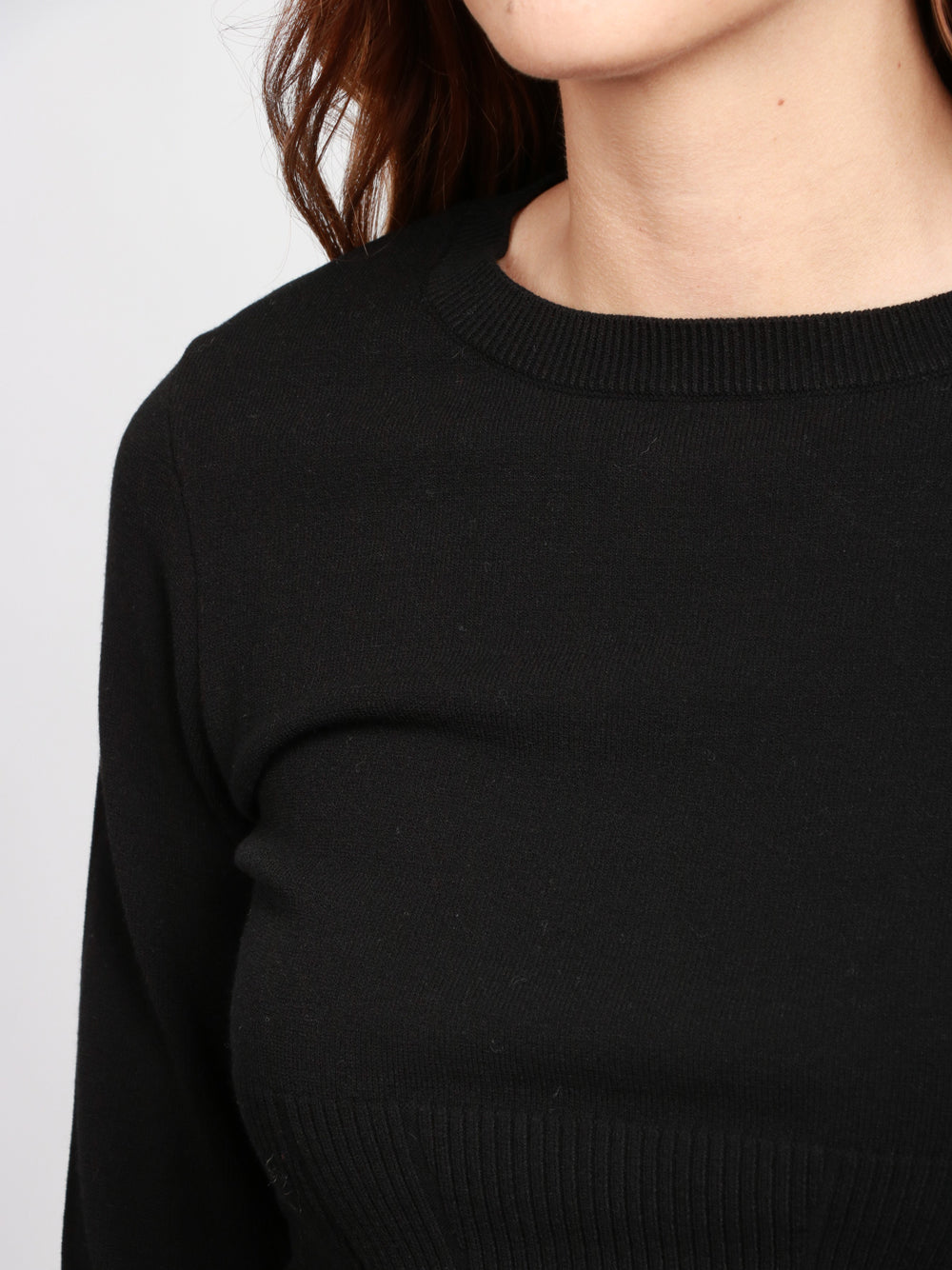 DONDUP Maglia in Viscosa Nera Nero