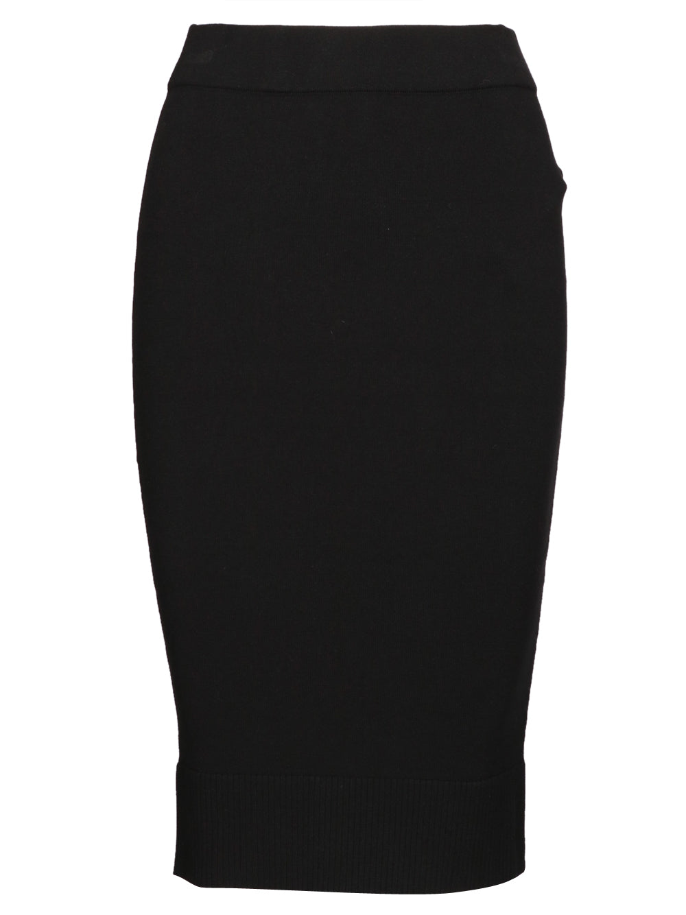 DONDUP Gonna Tubino in Maglia Nera Nero