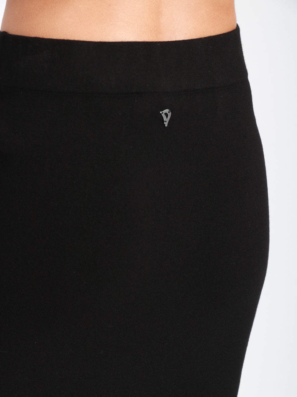 DONDUP Gonna Tubino in Maglia Nera Nero