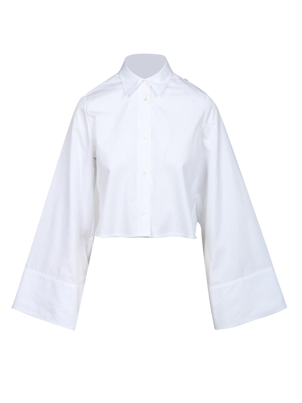 ERIKA CAVALLINI Camicia Agave in Popeline di Cotone Bianca Oversize Bianco