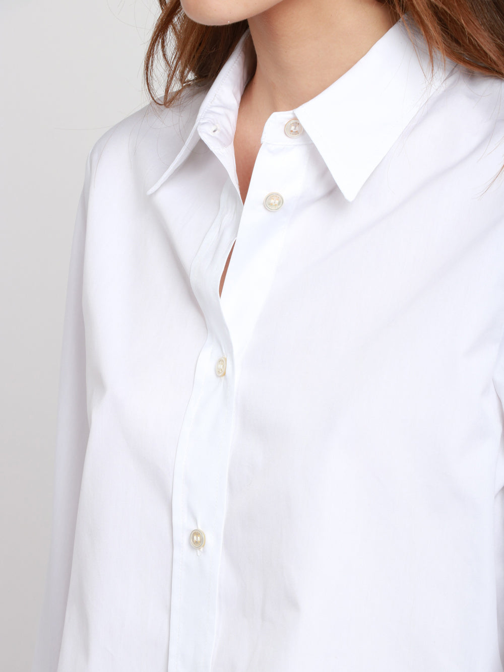 ERIKA CAVALLINI Camicia Agave in Popeline di Cotone Bianca Oversize Bianco