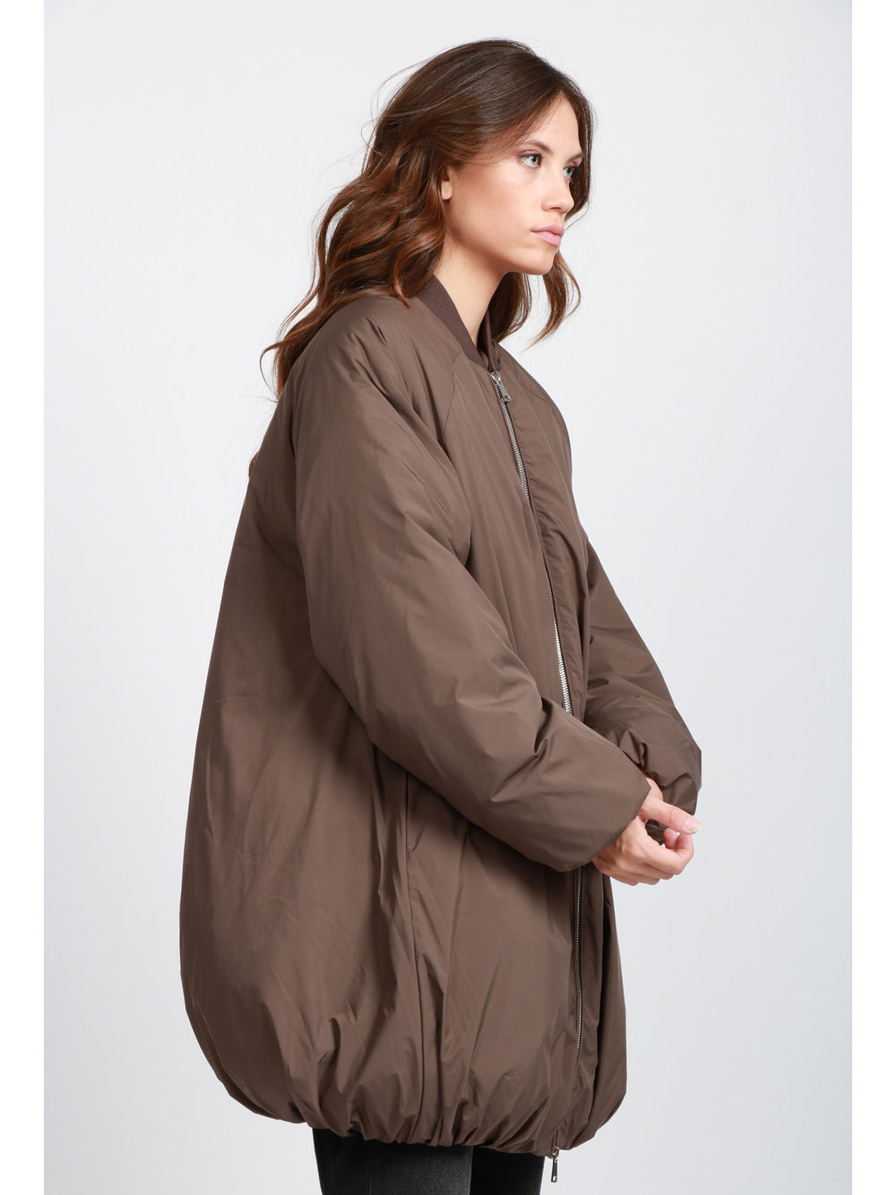 ERIKA CAVALLINI Bomber Francesca Imbottito Marrone Marrone