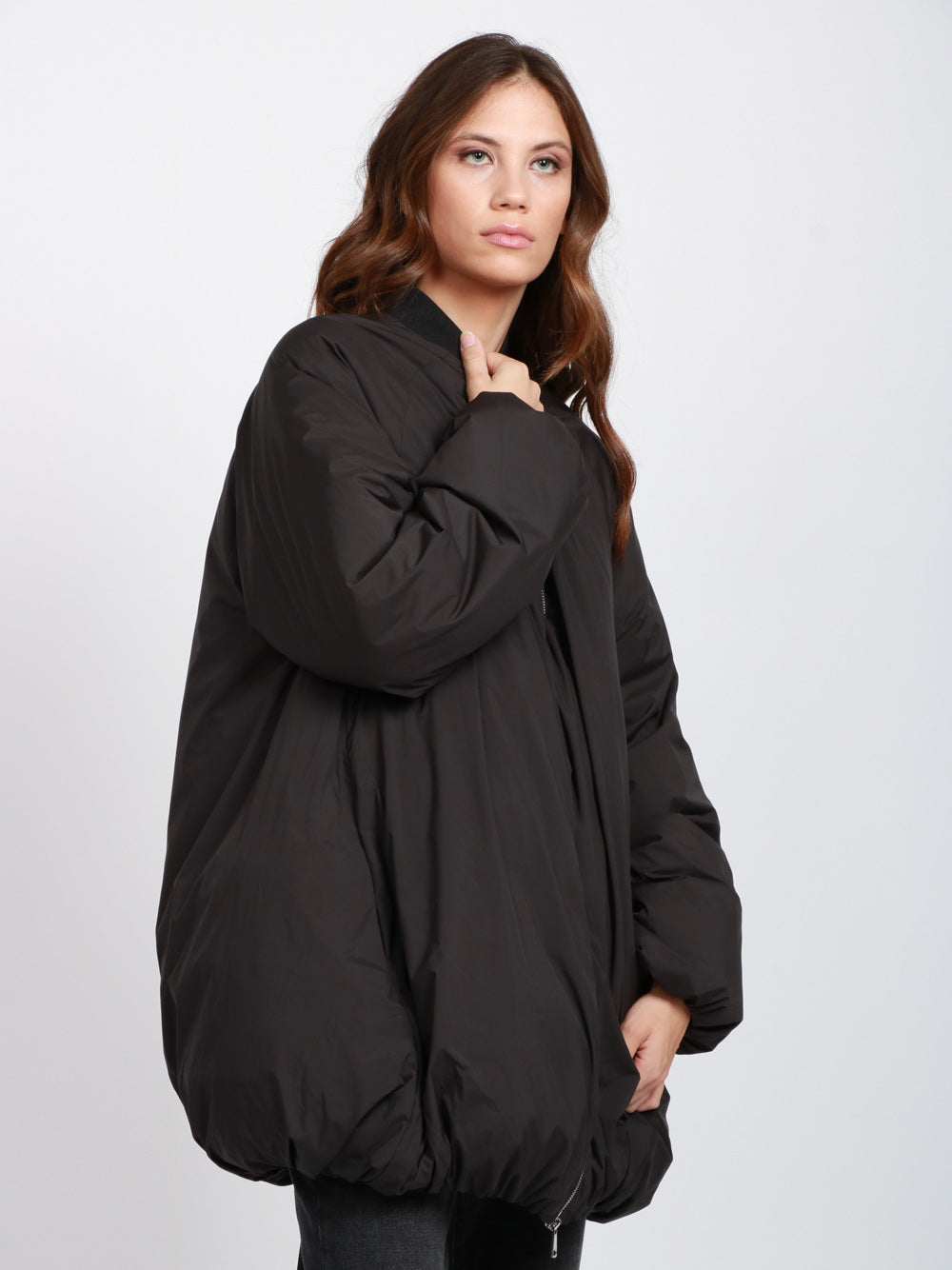 ERIKA CAVALLINI Bomber Francesca Imbottito Nero Nero