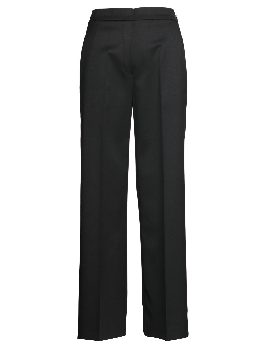 ERIKA CAVALLINI Pantaloni Isotta in Gabardina di Lana Neri Nero