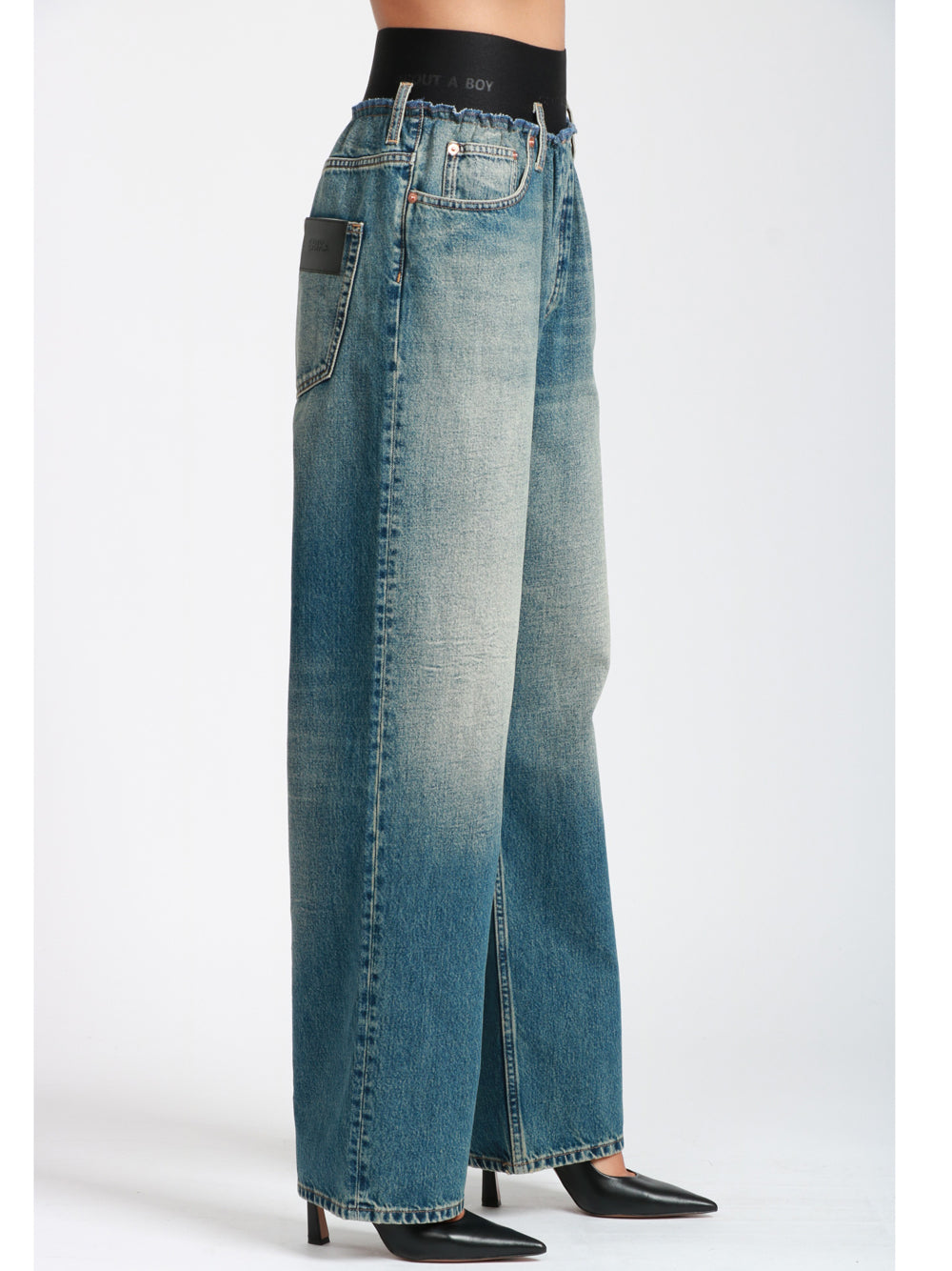 ERIKA CAVALLINI Jeans Loreley in Denim Chiaro con Banda Elastica Denim