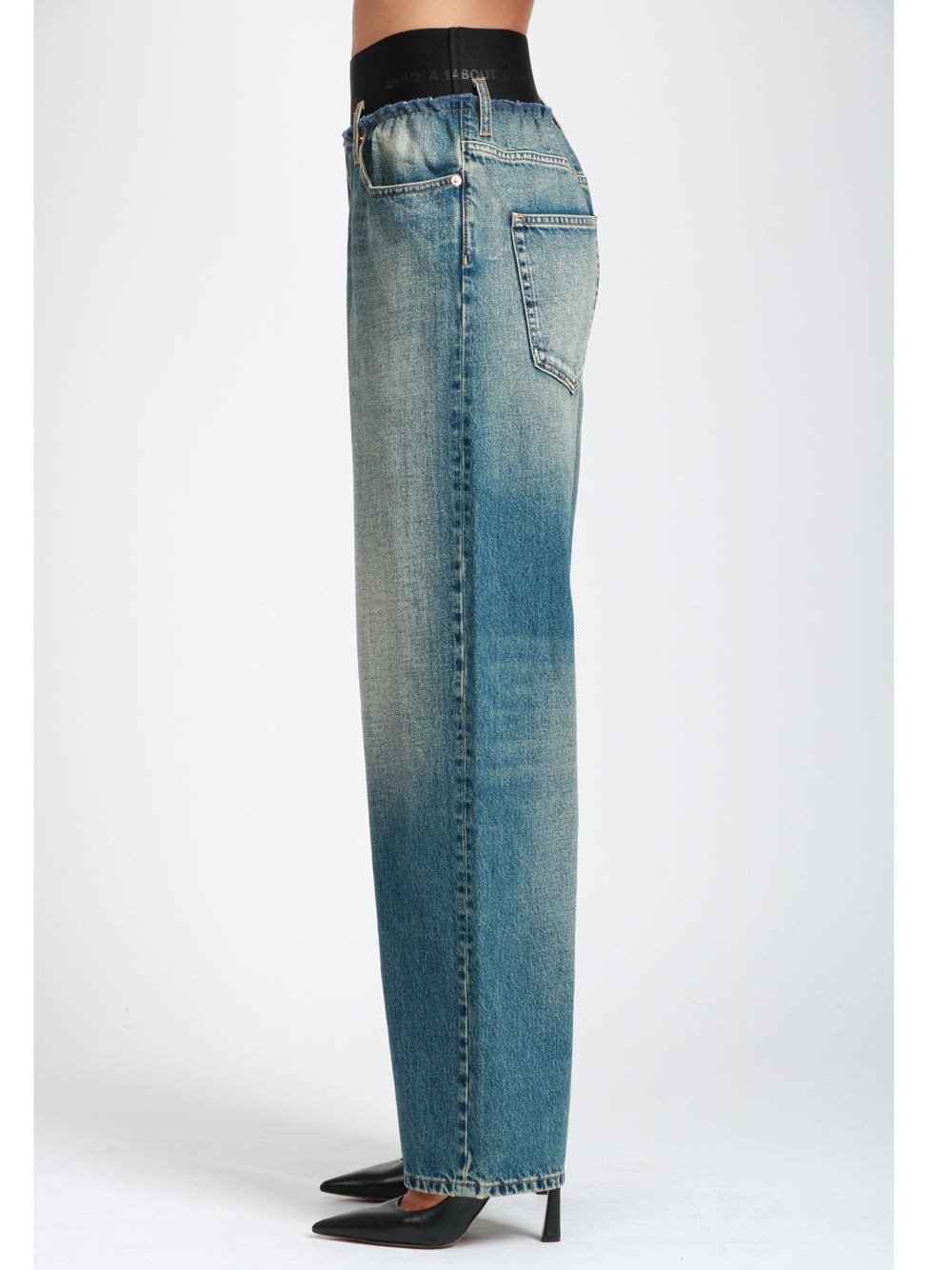 ERIKA CAVALLINI Jeans Loreley in Denim Chiaro con Banda Elastica Denim