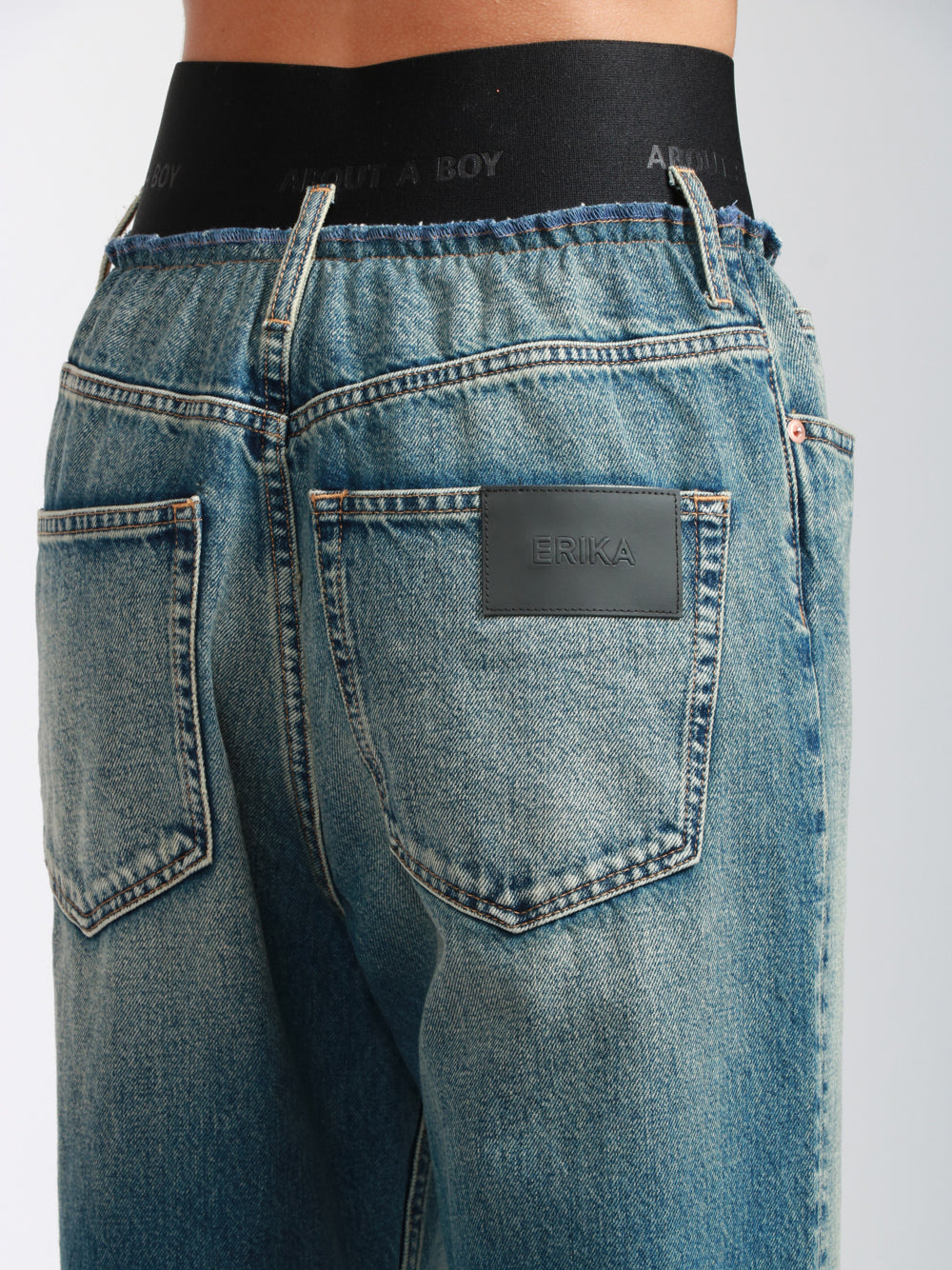 ERIKA CAVALLINI Jeans Loreley in Denim Chiaro con Banda Elastica Denim