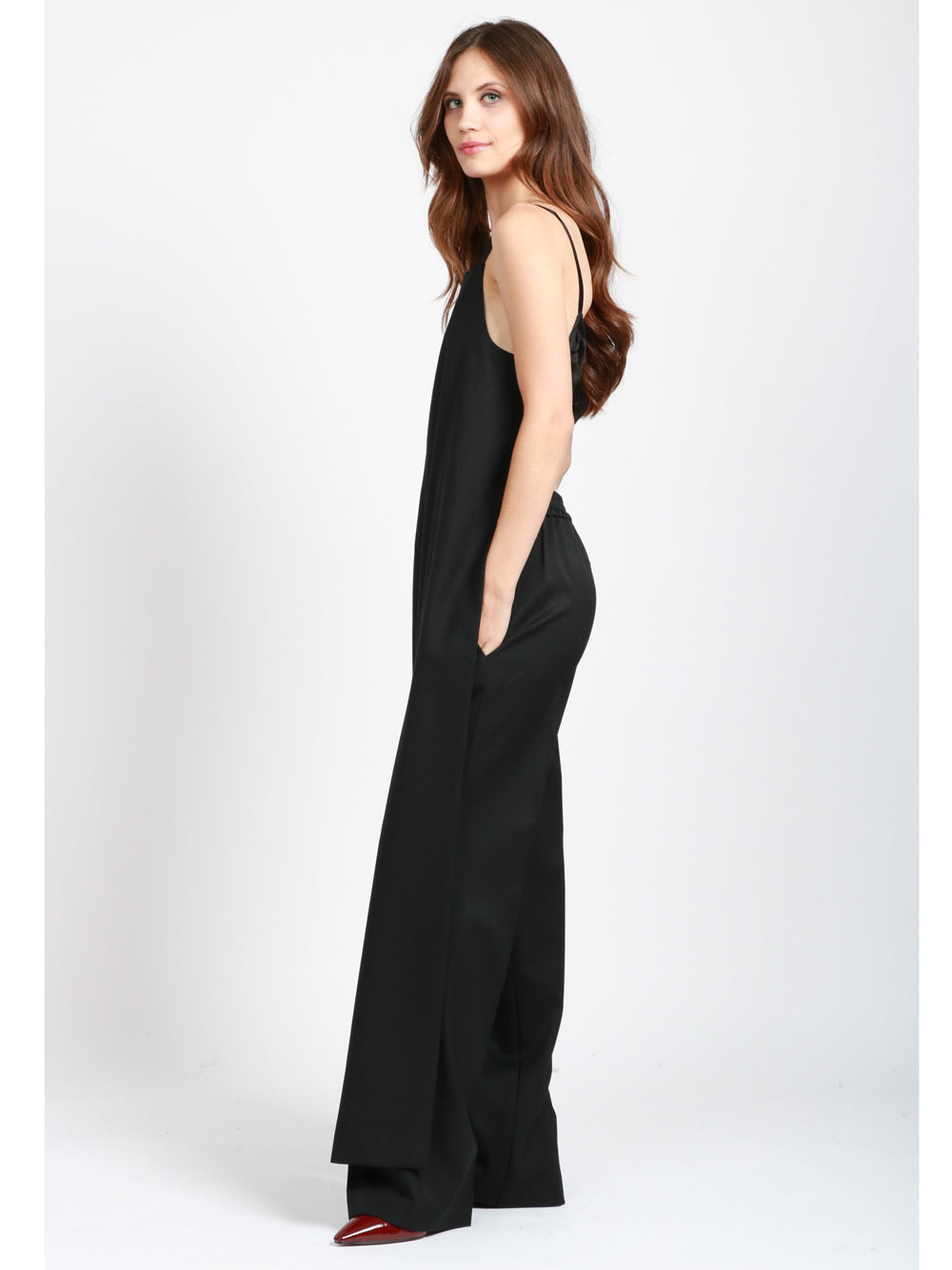 ERIKA CAVALLINI Top Luisa in Lana Asimmetrico Nero Nero