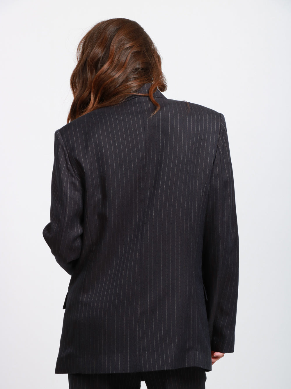 ESSENTIEL ANTWERP Giacca Ipursuit Doppiopetto Gessata Blu e Bianca Blu/bianco