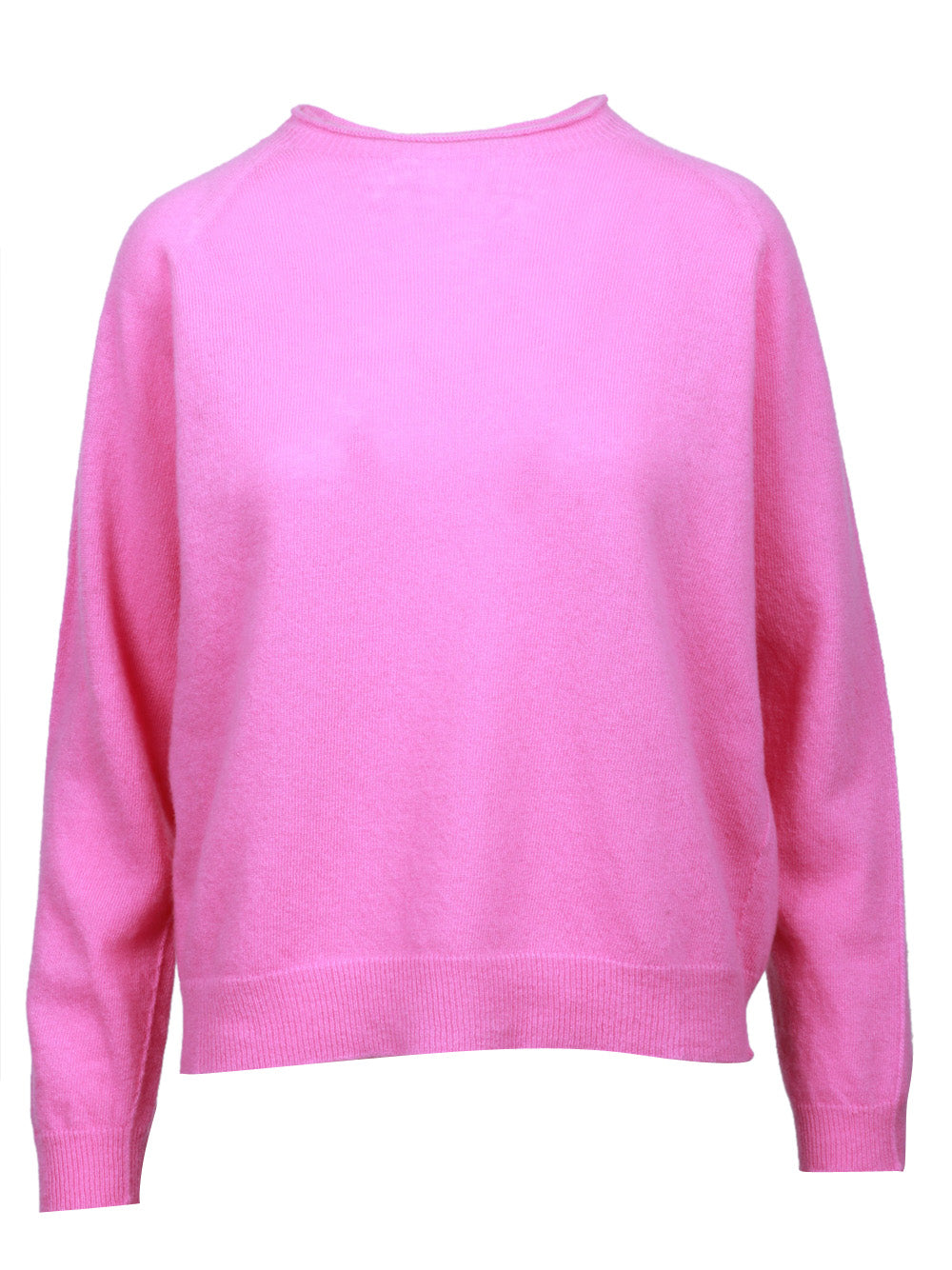 FLOOR Maglia Girocollo in Lana Merino Fucsia Fucsia